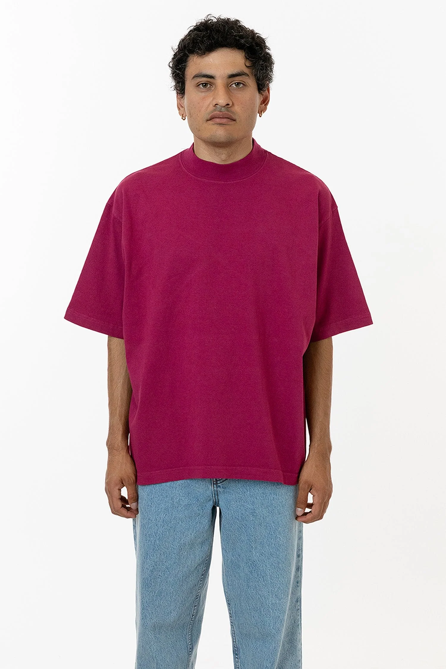 1825GD - Oversized Short Sleeve High Mockneck T-shirt - Image 17