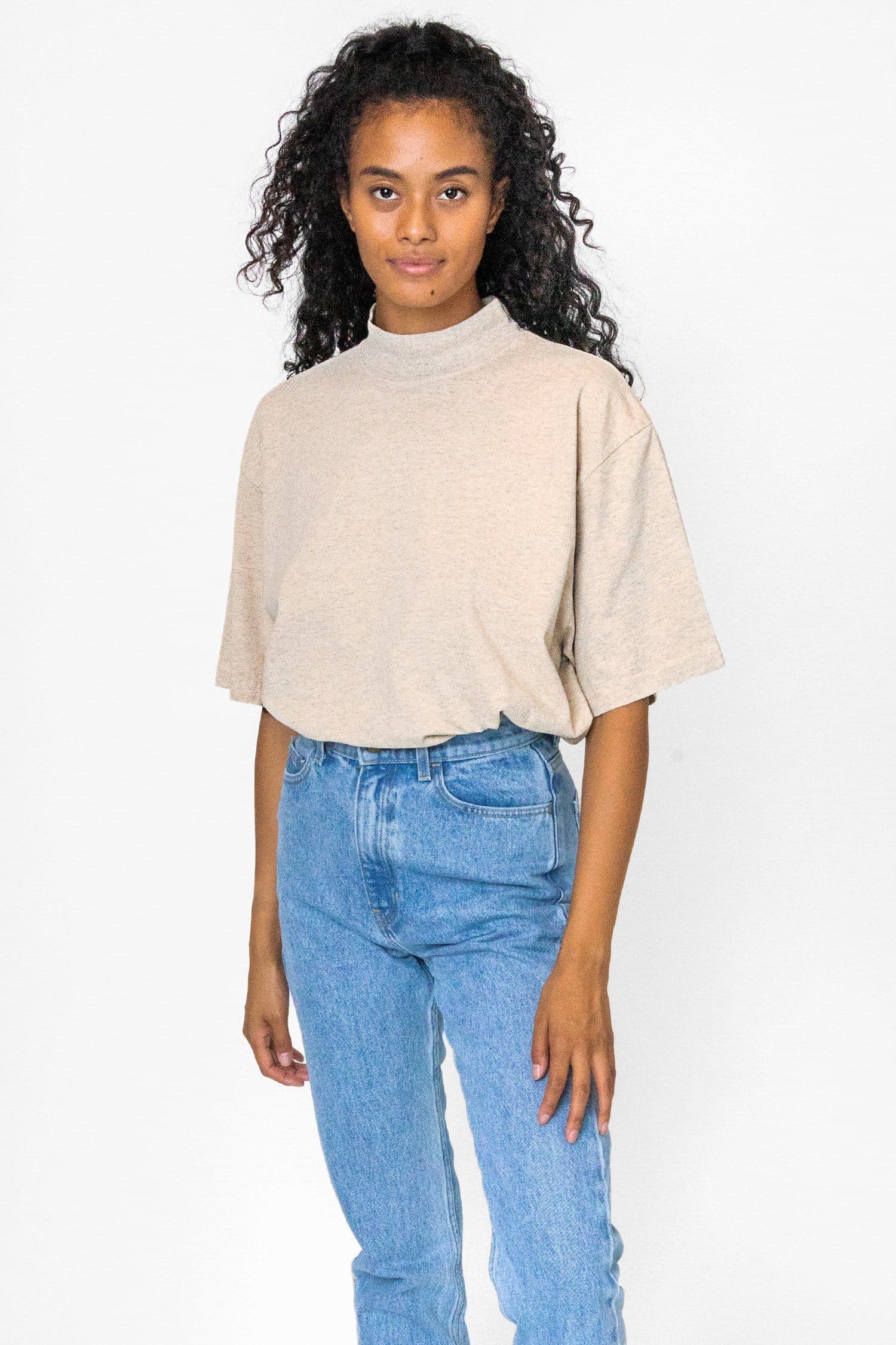1825GD - Oversized Short Sleeve High Mockneck T-shirt - Image 23