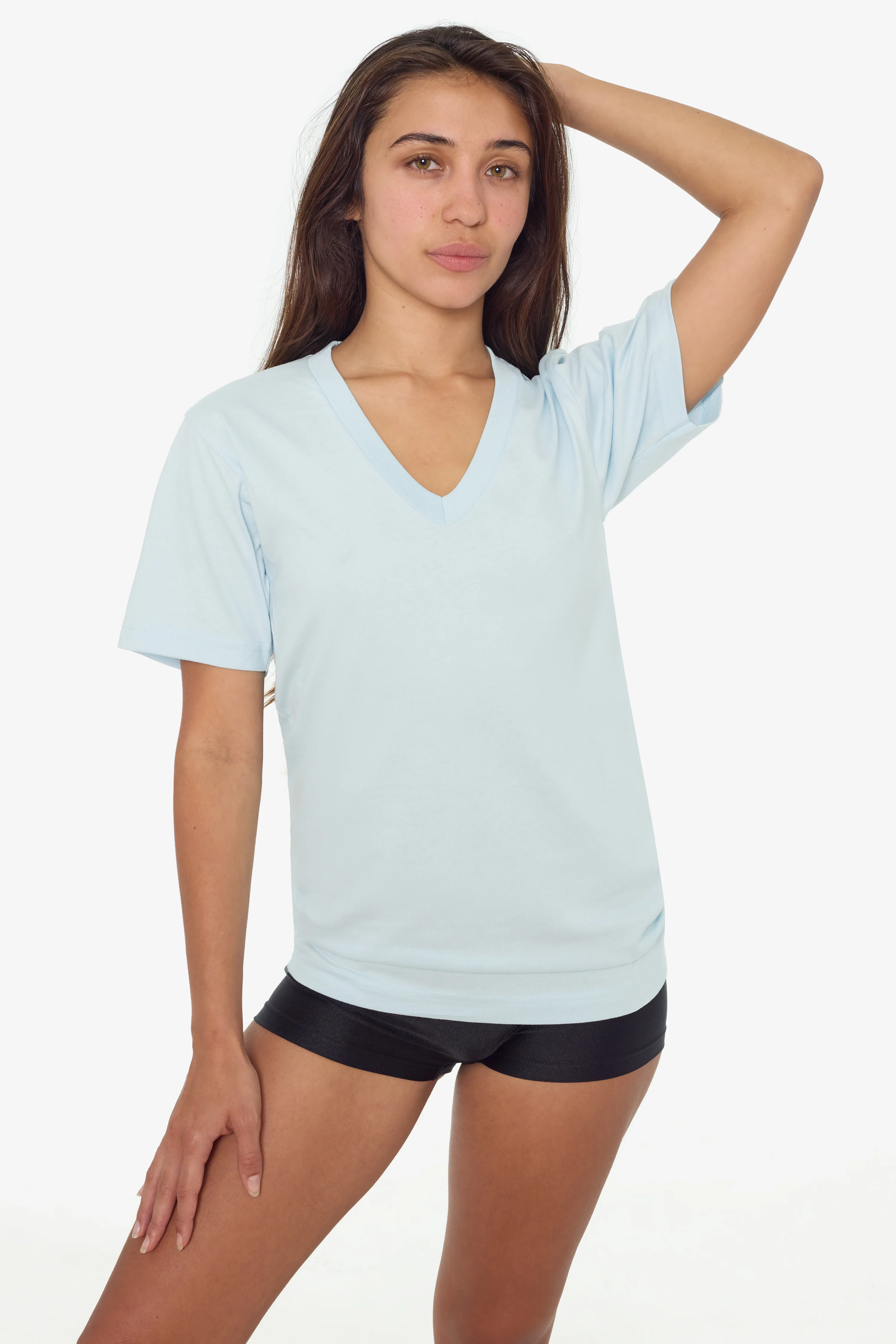 24056 - Fine Jersey V-Neck T-Shirt - Image 11