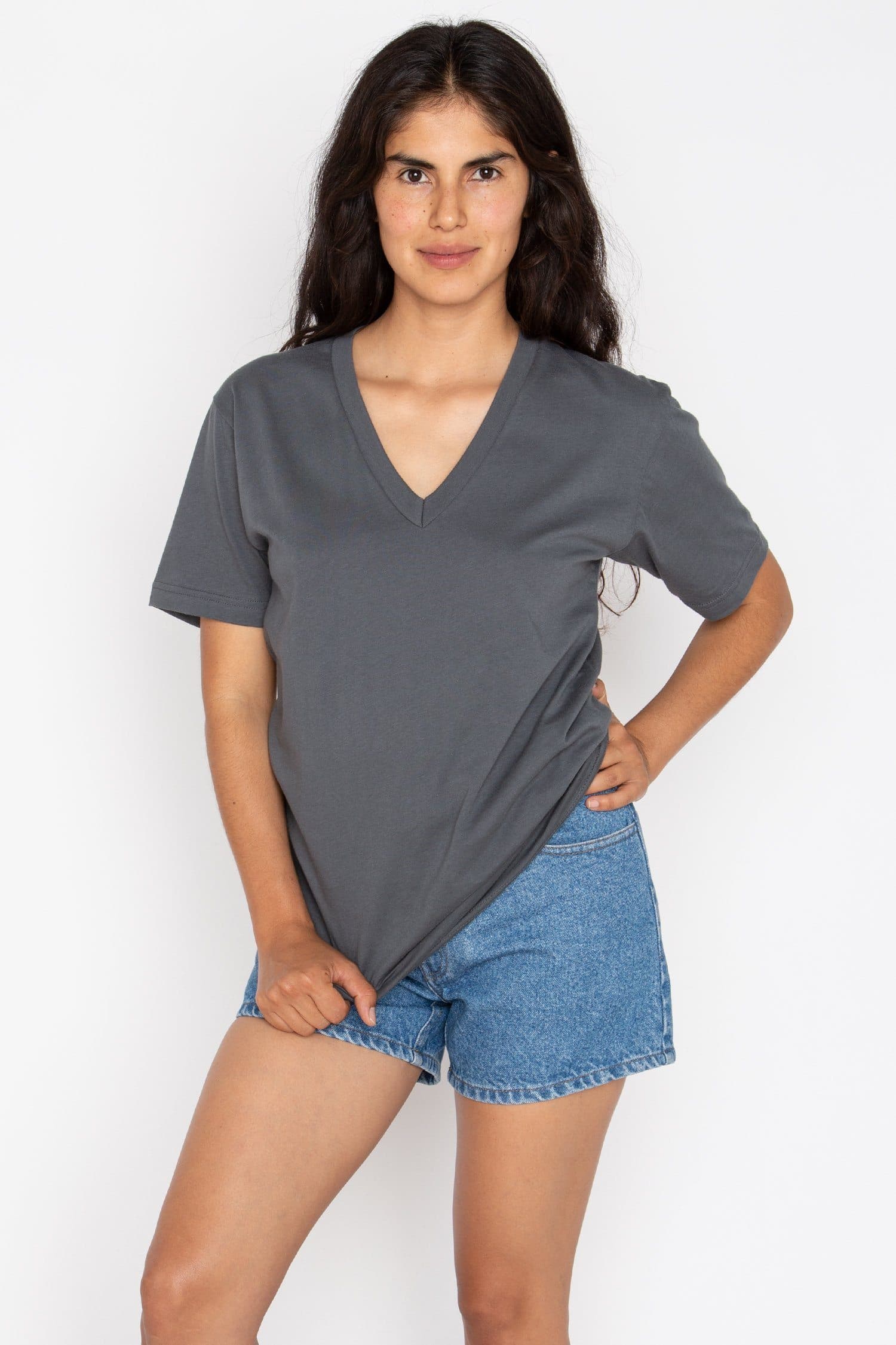 24056 - Fine Jersey V-Neck T-Shirt - Image 23