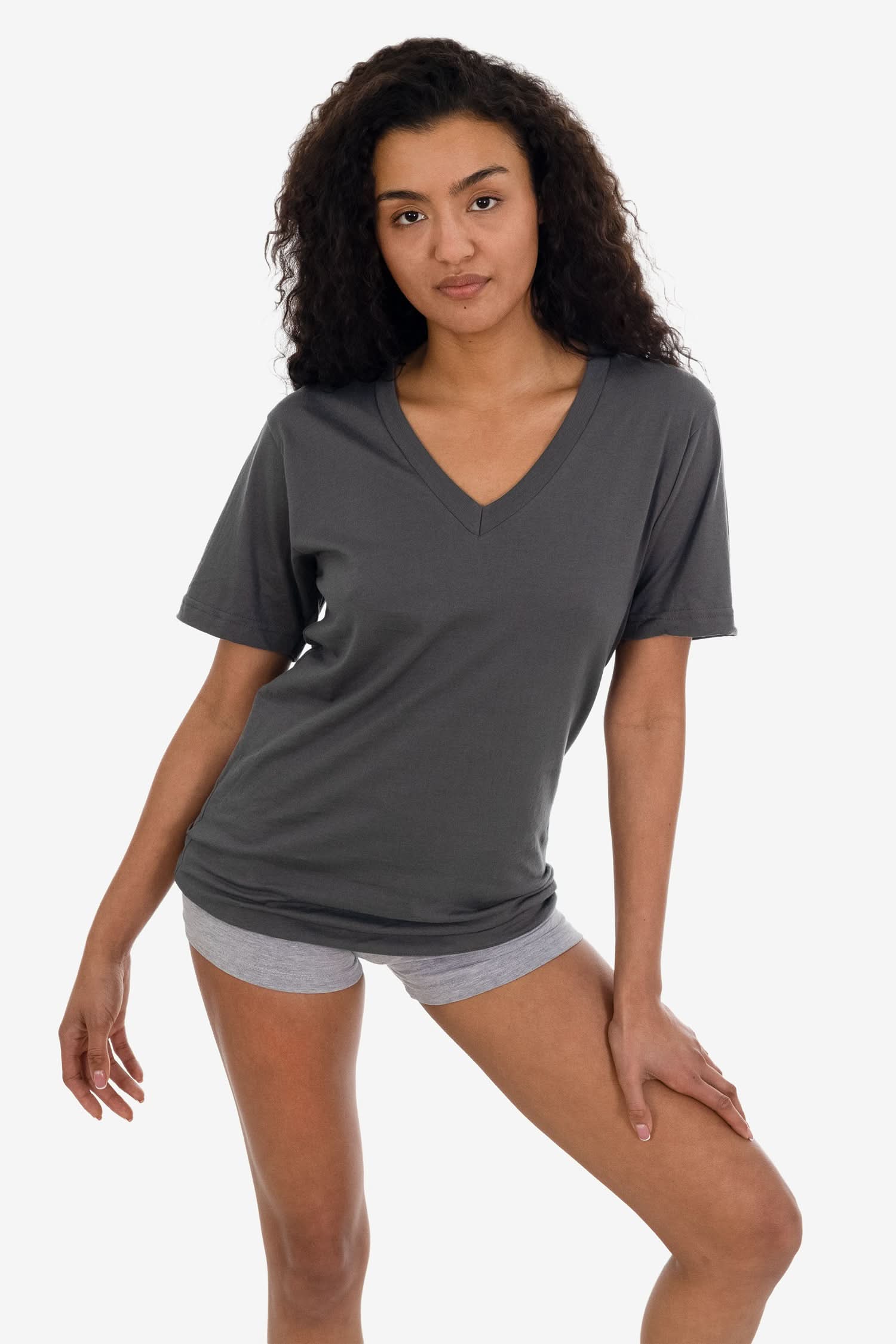 24056 - Fine Jersey V-Neck T-Shirt - Image 24