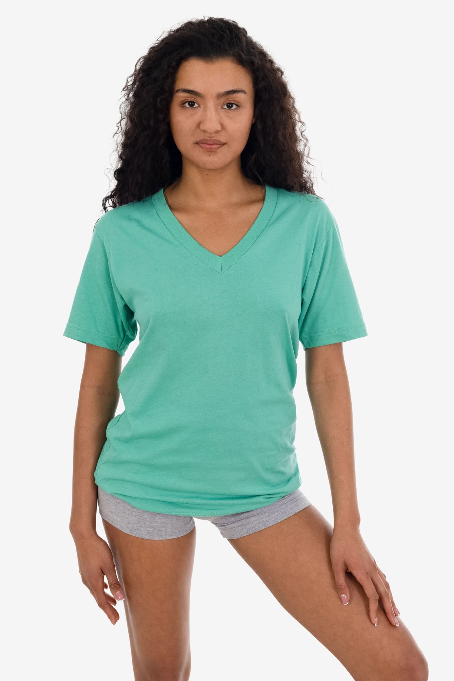 24056 - Fine Jersey V-Neck T-Shirt - Image 35
