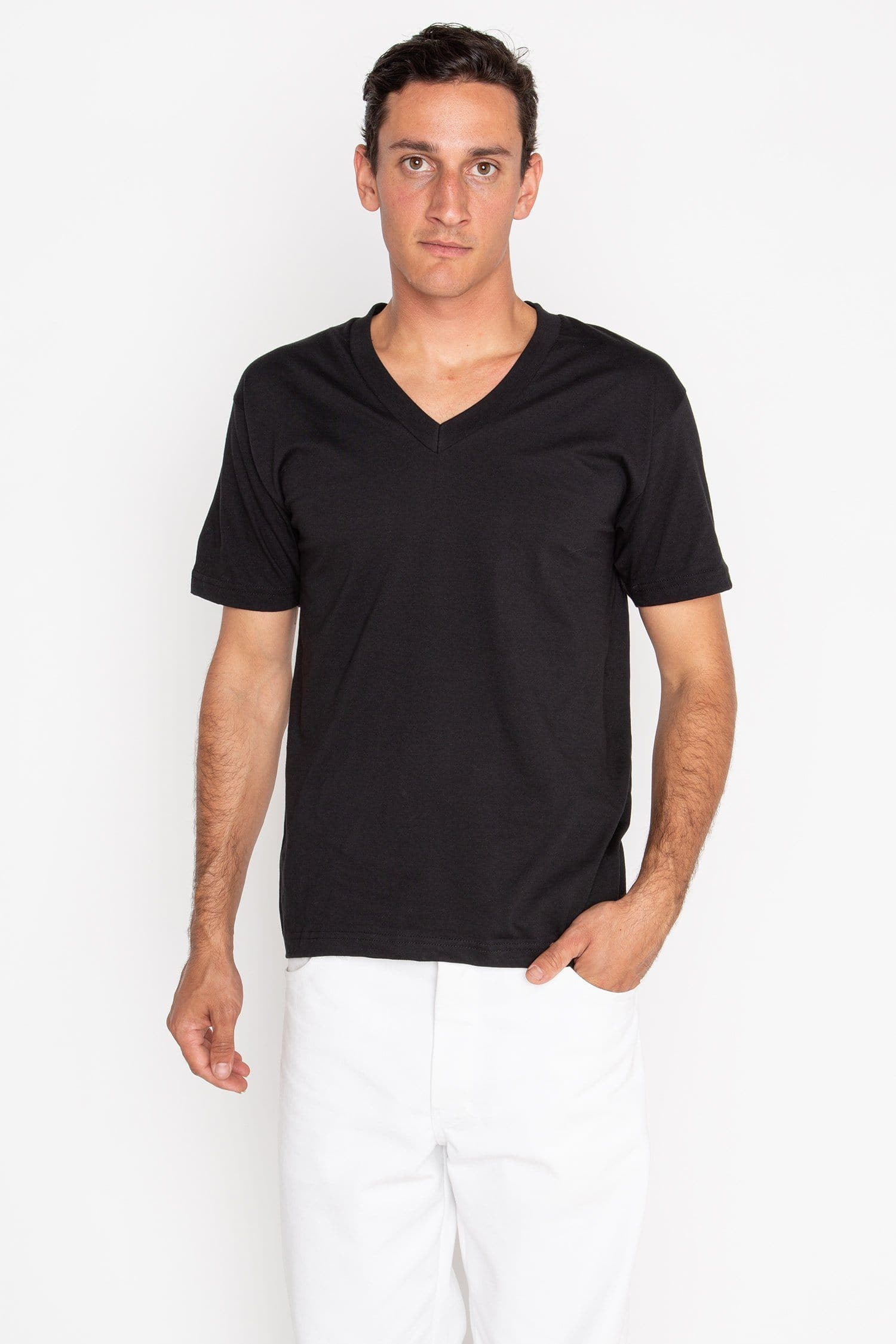 24056 - Fine Jersey V-Neck T-Shirt - Image 44