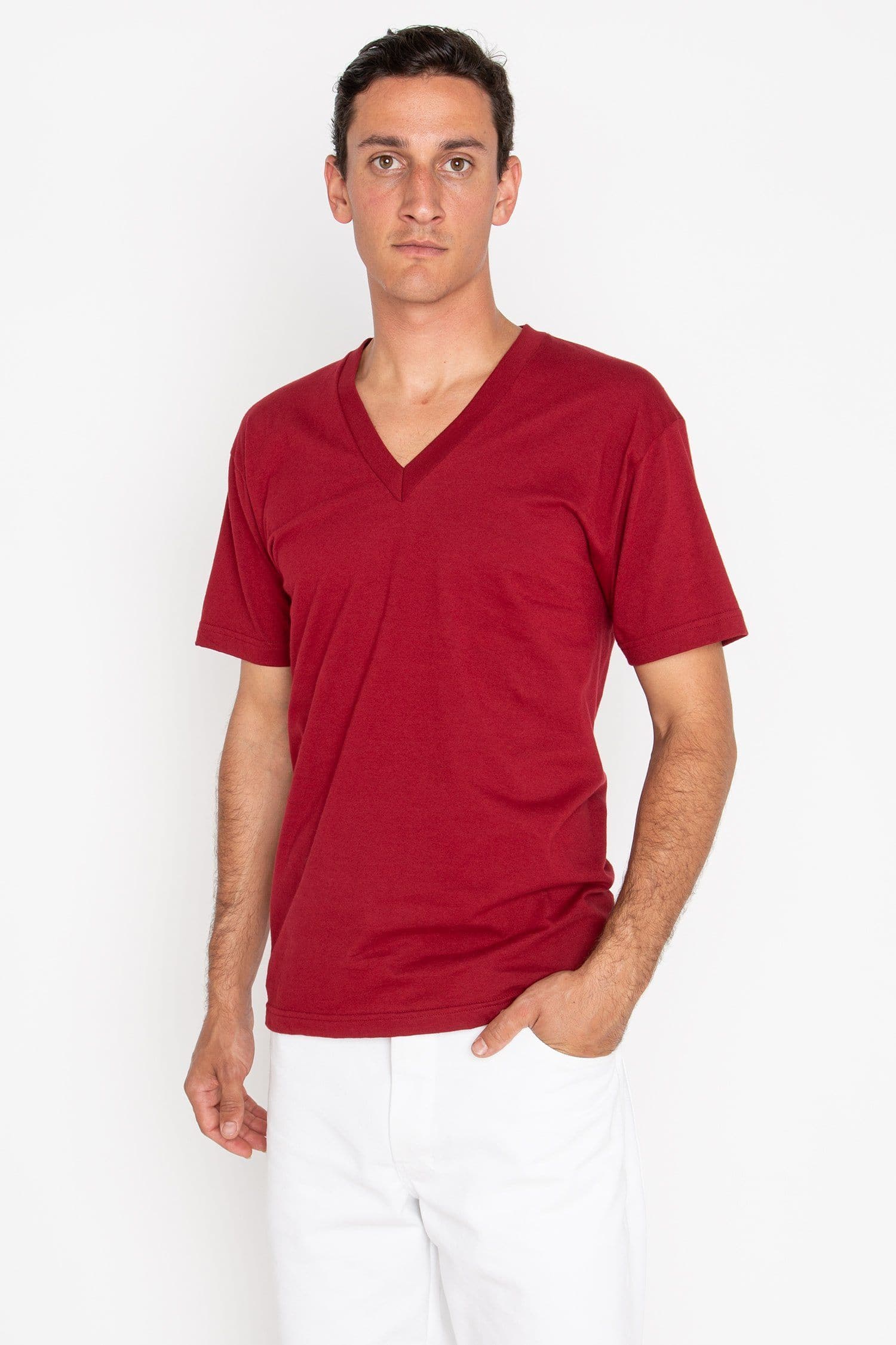 24056 - Fine Jersey V-Neck T-Shirt - Image 47