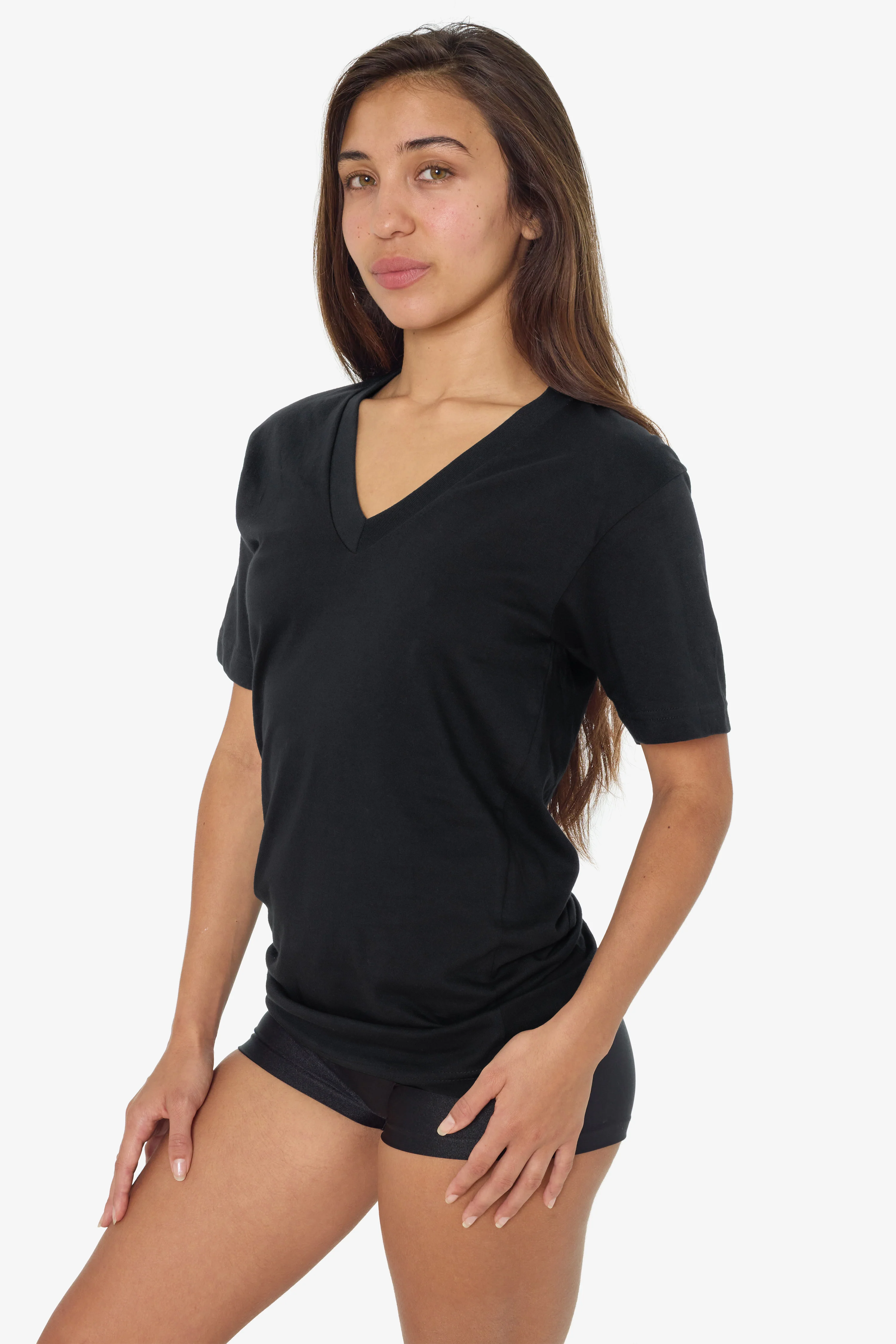 24056 - Fine Jersey V-Neck T-Shirt - Image 6
