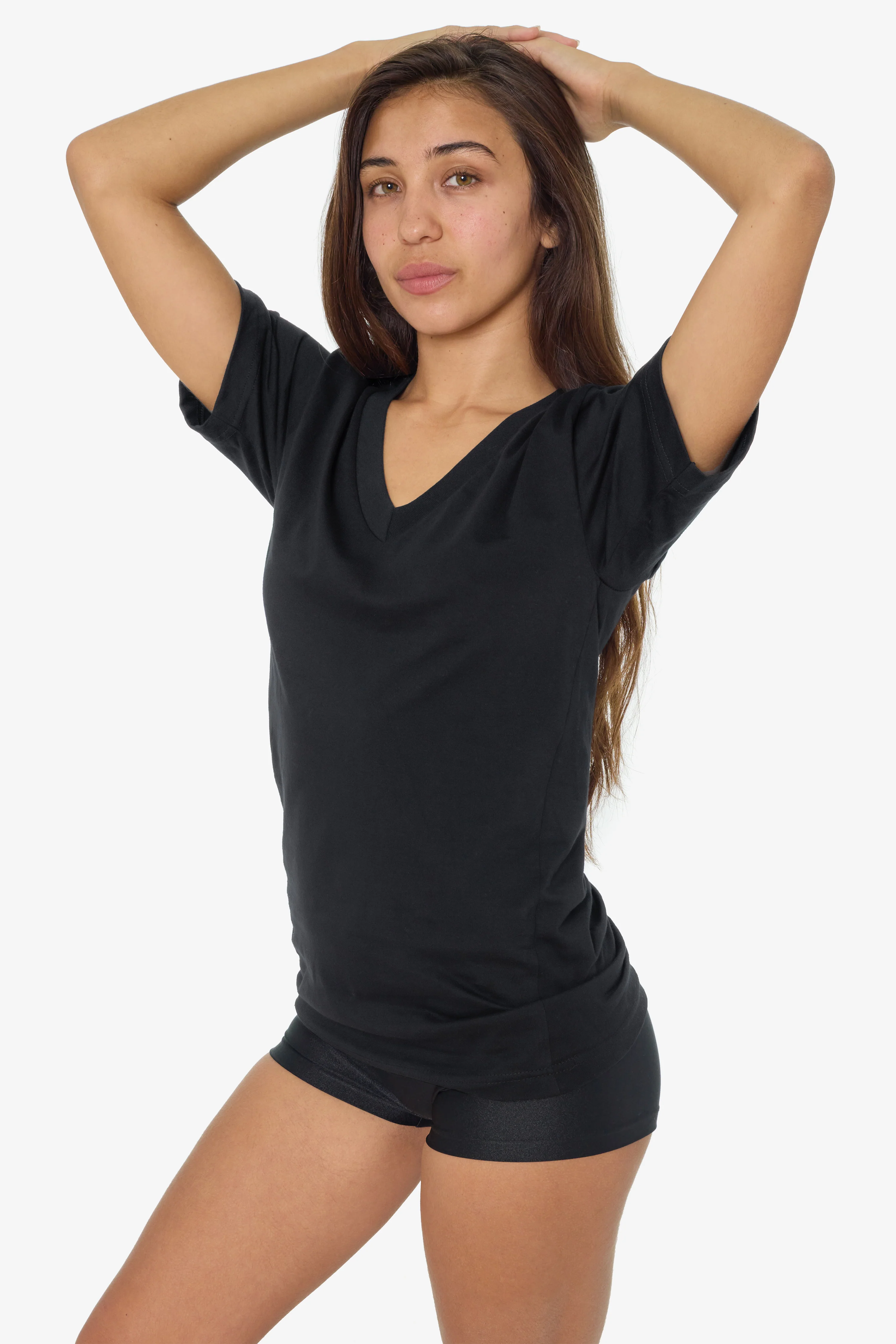 24056 - Fine Jersey V-Neck T-Shirt - Image 7