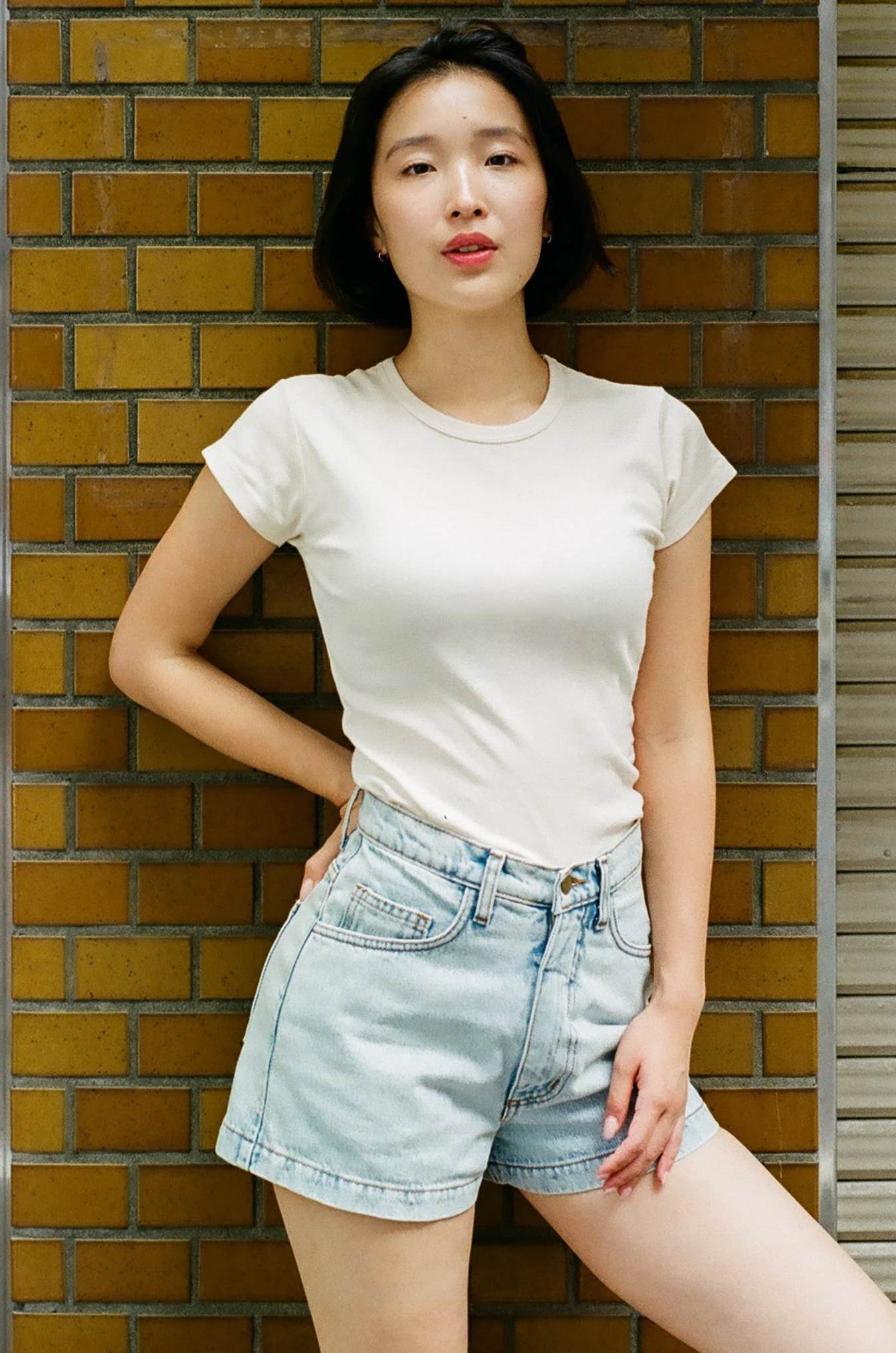 43021GD - Garment Dye Cap Sleeve Baby Rib T-Shirt - Image 4