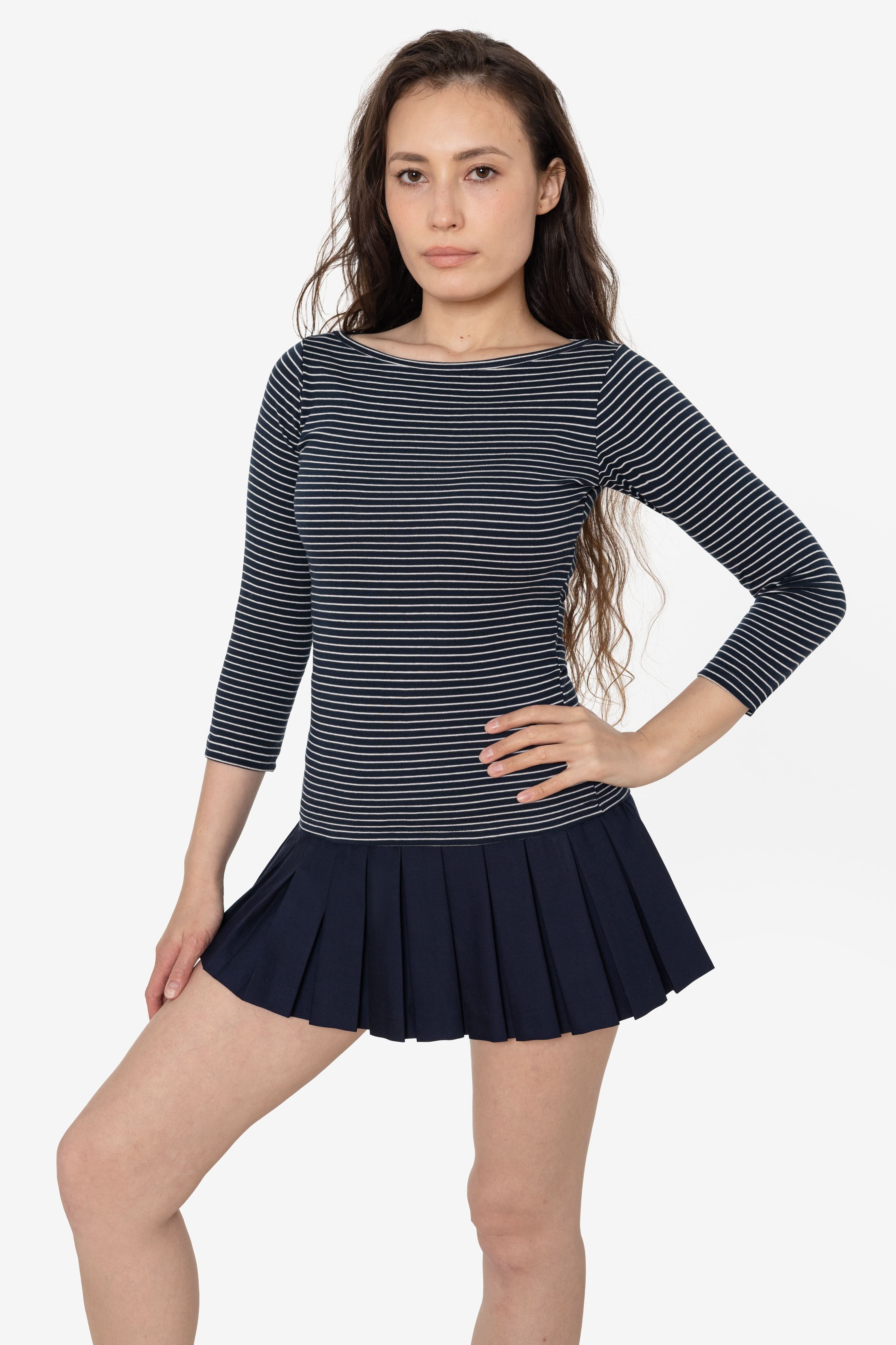 43044 - Baby Rib 3/4 Sleeve Boatneck Top - Image 19