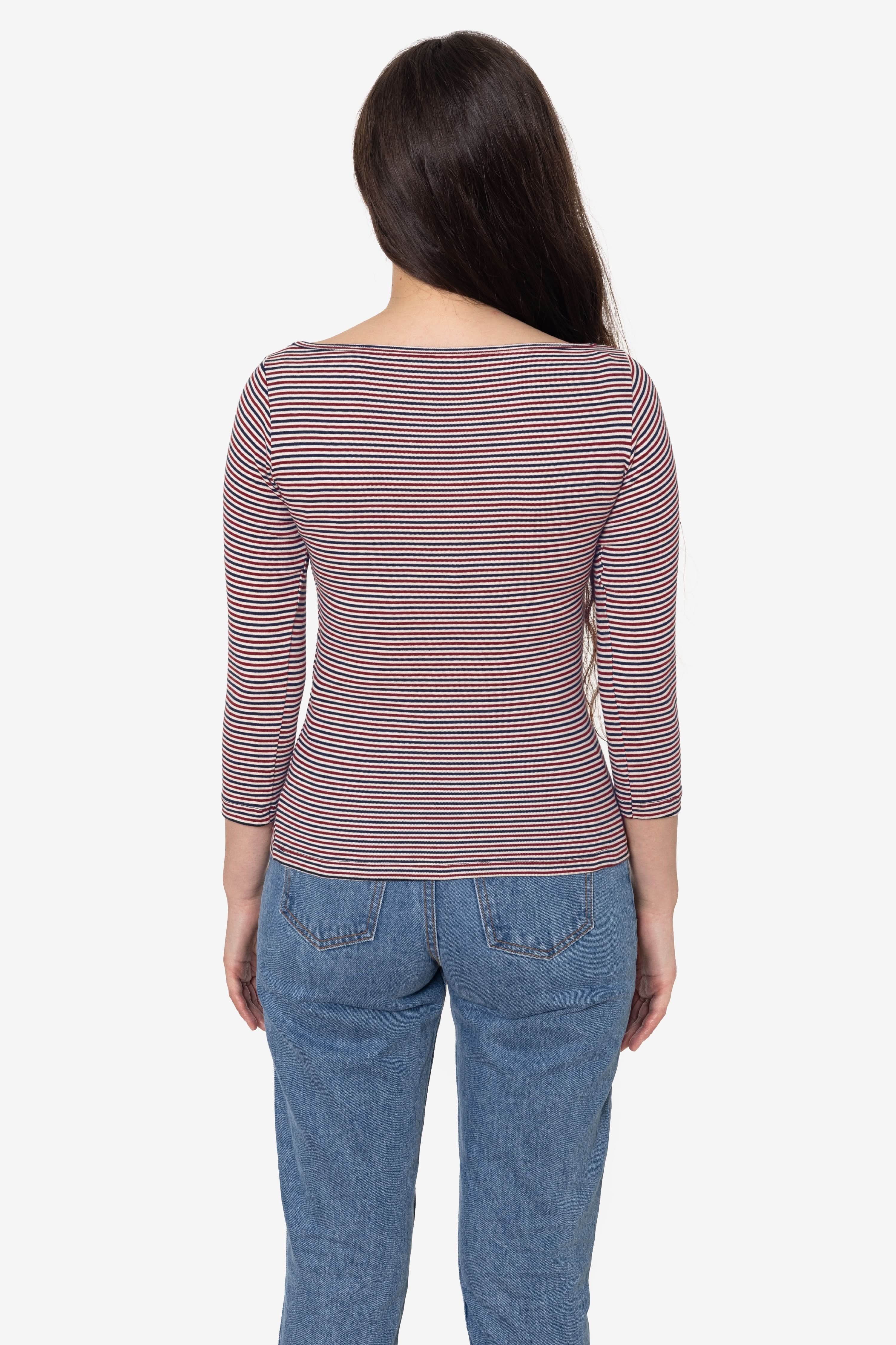 43044 - Baby Rib 3/4 Sleeve Boatneck Top - Image 21