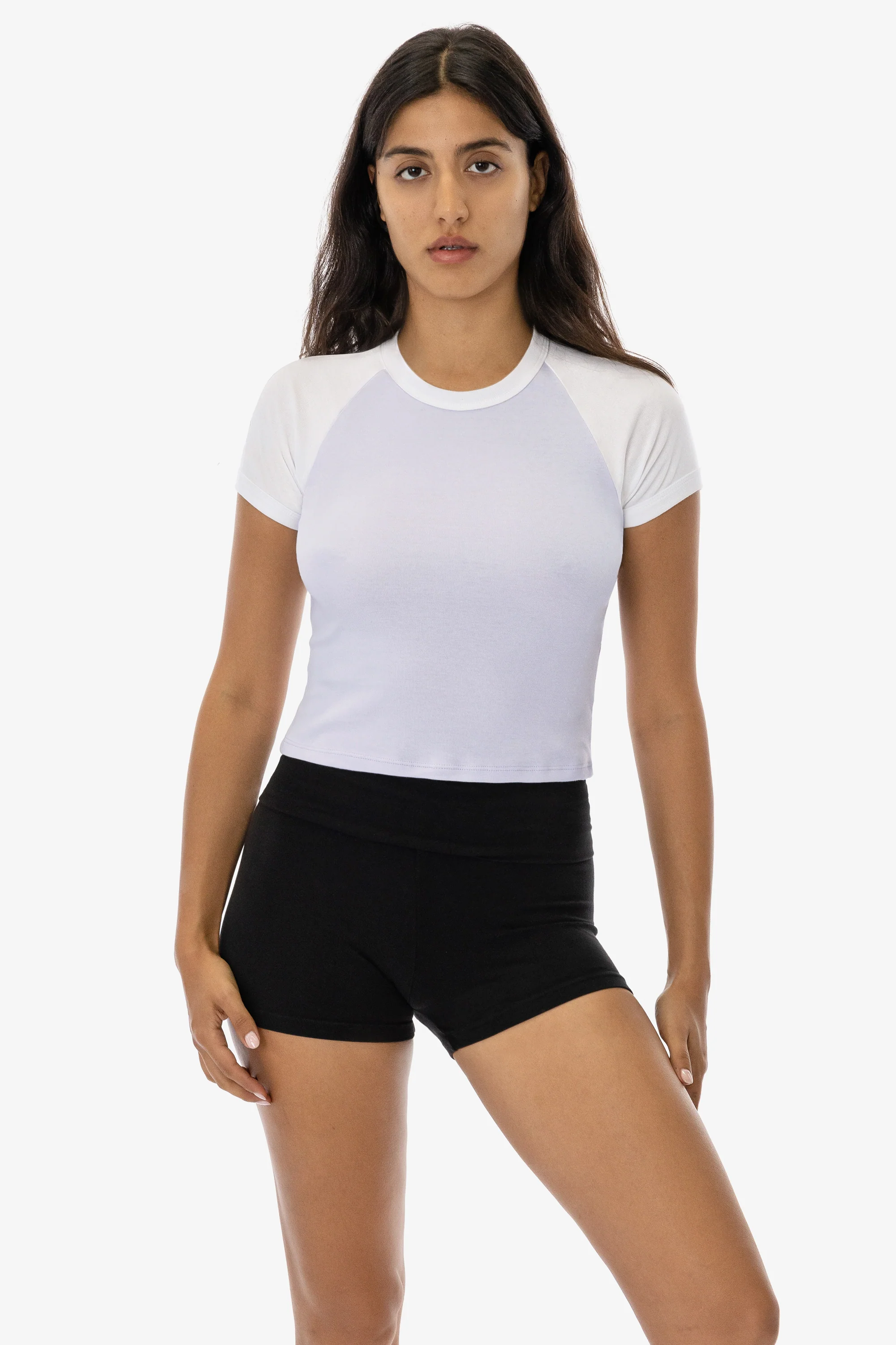 43077 - Baby Rib Short Sleeve Cropped Raglan - Image 12