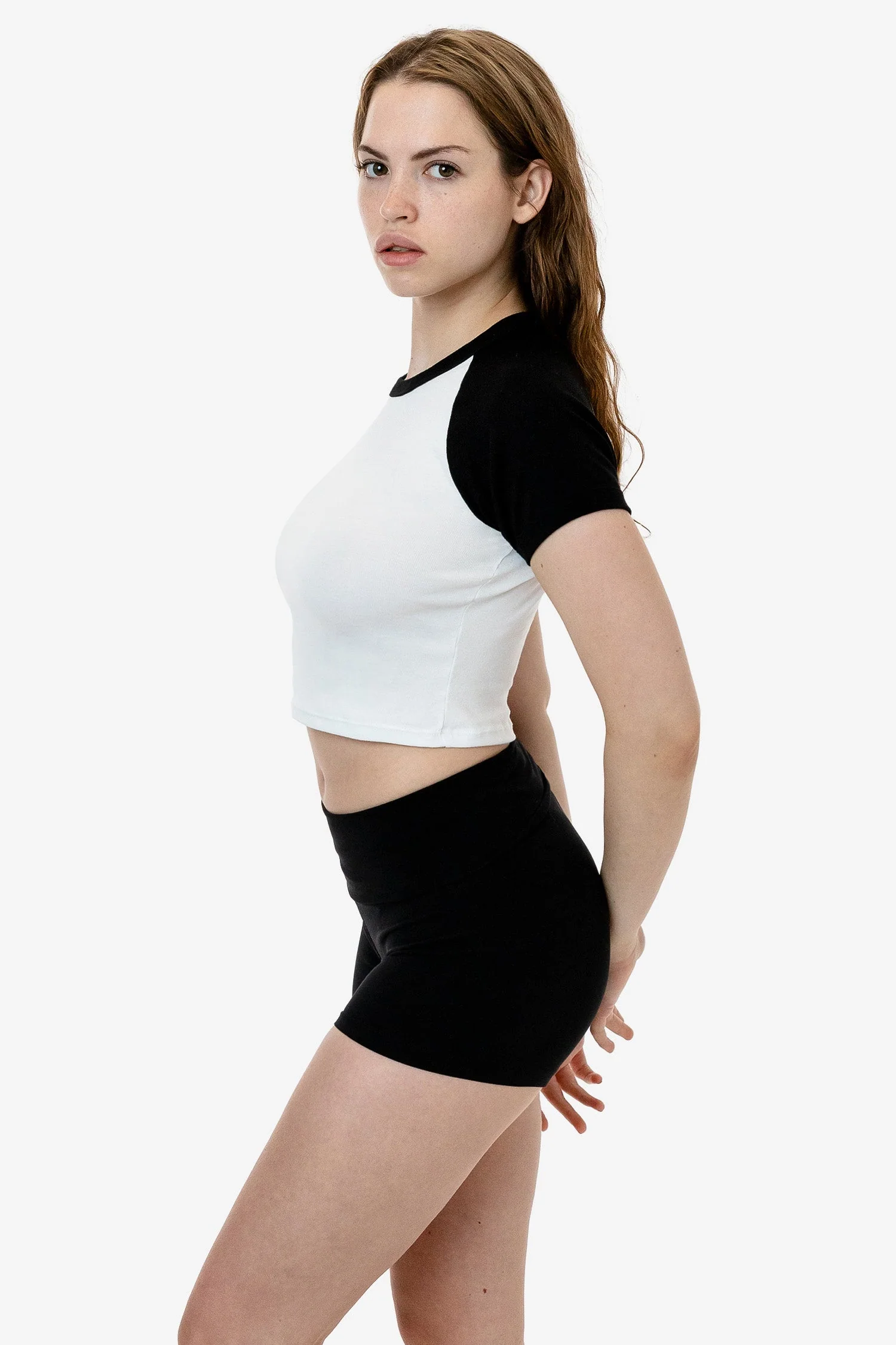 43077 - Baby Rib Short Sleeve Cropped Raglan - Image 20