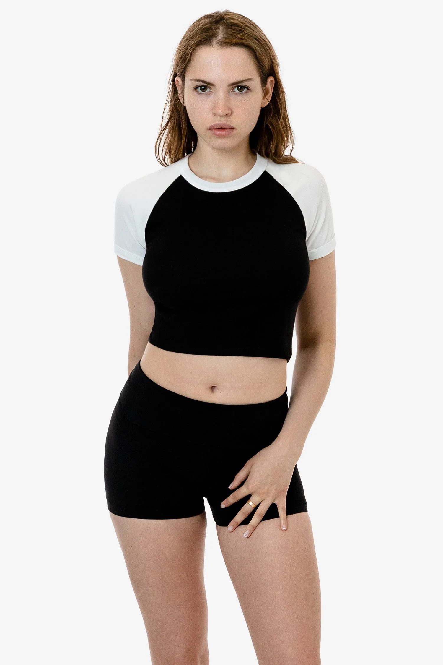 43077 - Baby Rib Short Sleeve Cropped Raglan - Image 21