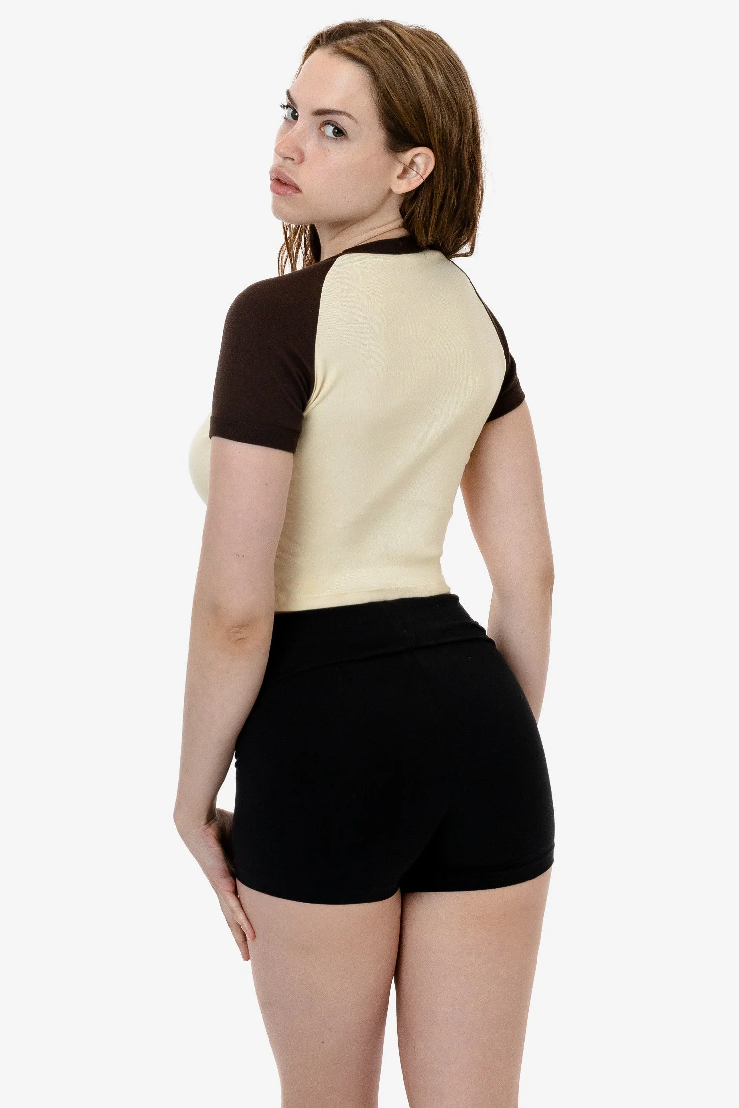 43077 - Baby Rib Short Sleeve Cropped Raglan - Image 24