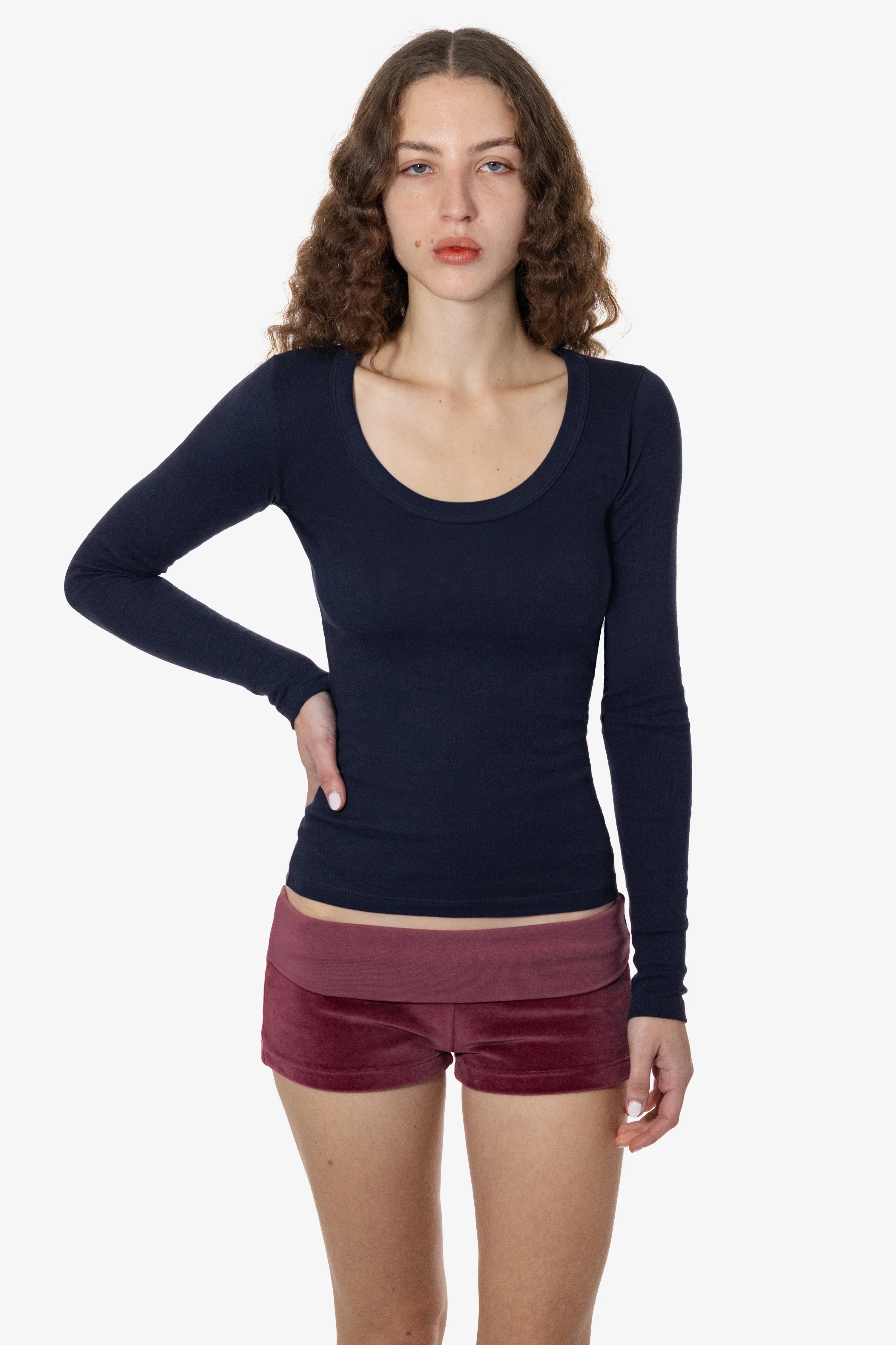 43082 - Baby Rib L/S Scoopneck Tee - Image 3