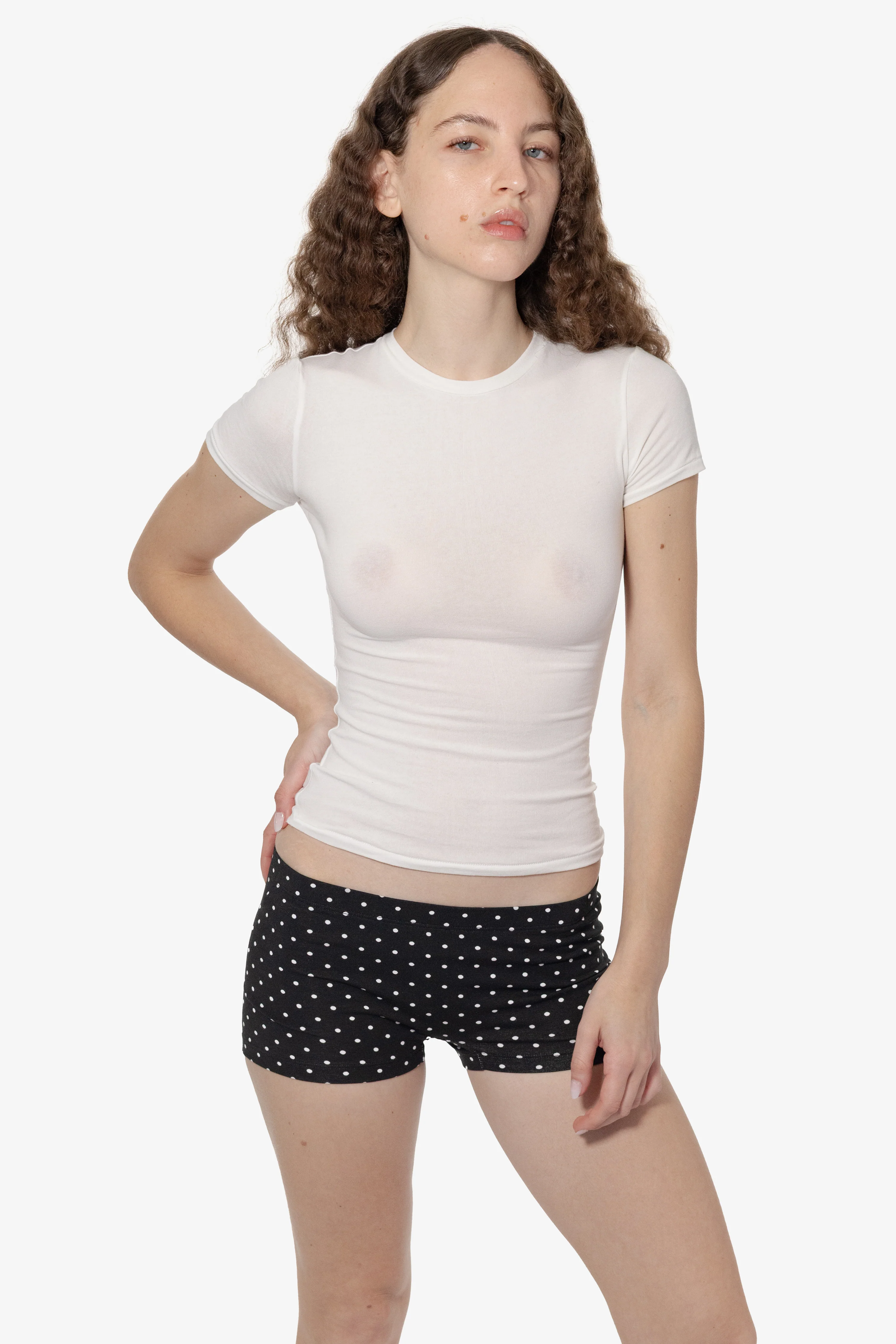 8332P - Printed Cotton Spandex Mini Shorts - Image 8