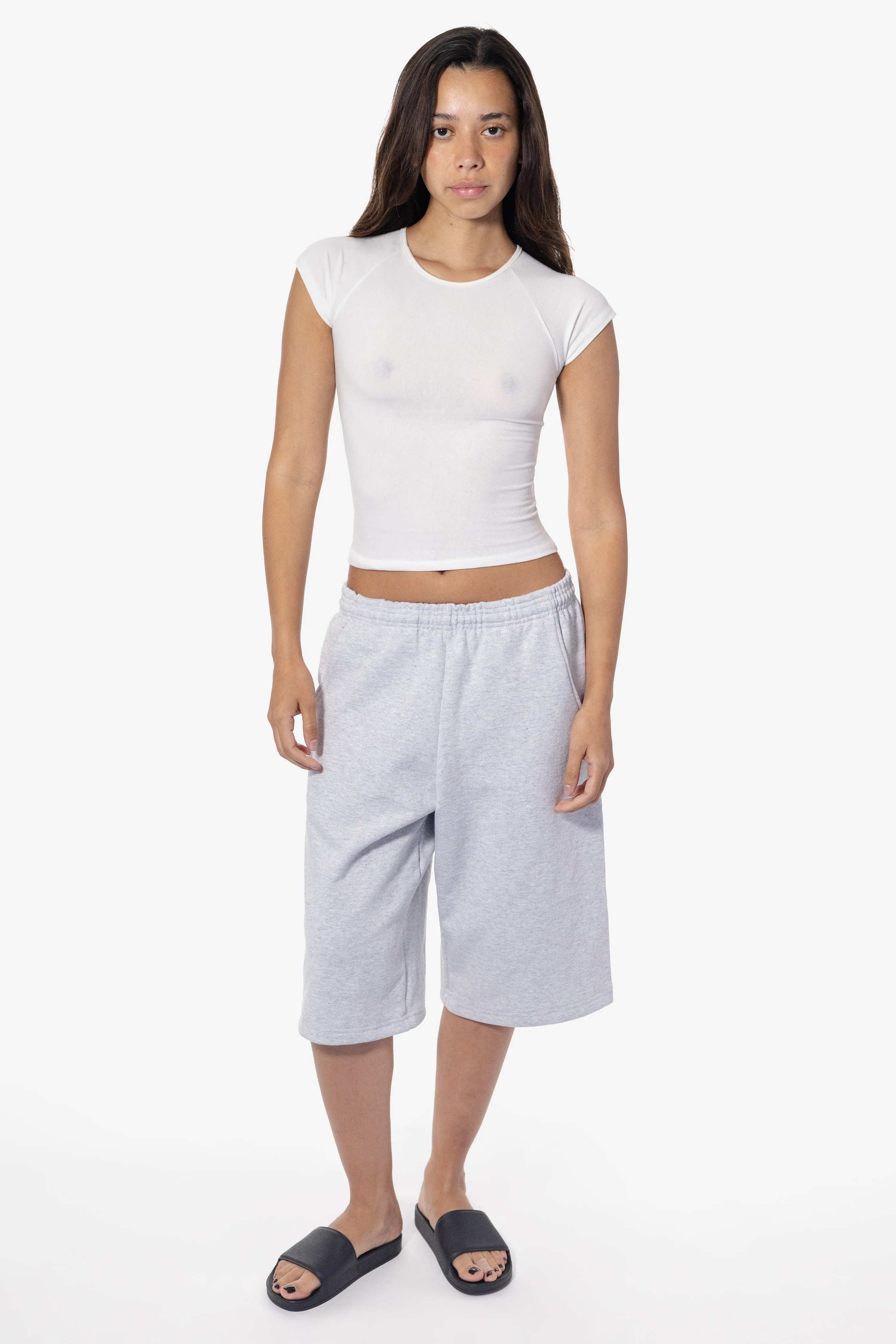 HF-442 - Heavy Fleece Extra Wide Sweat Shorts - Image 2