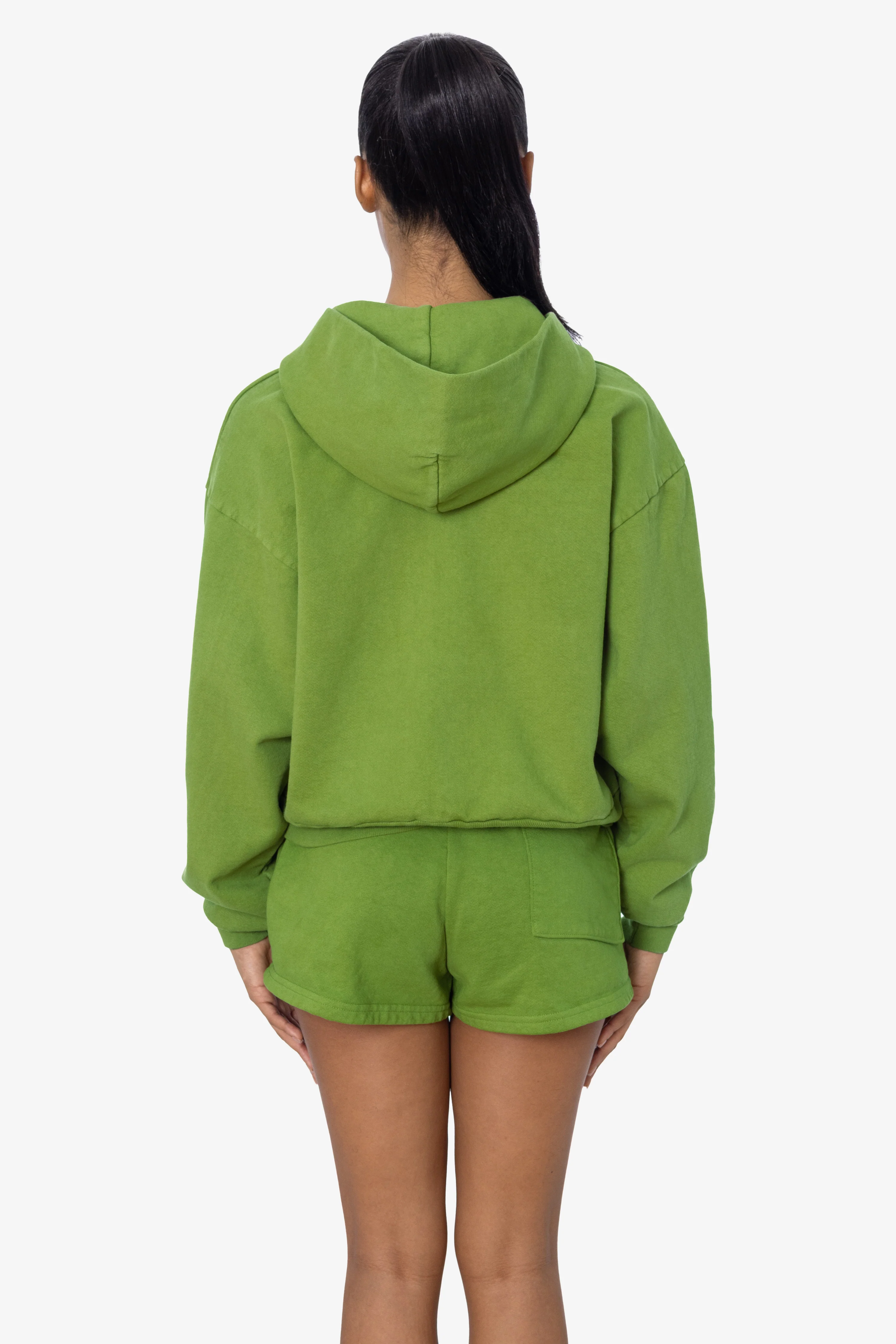 HF16 - Heavy Fleece Cropped Zip-Up Hoodie (Garment Dye) - Image 16