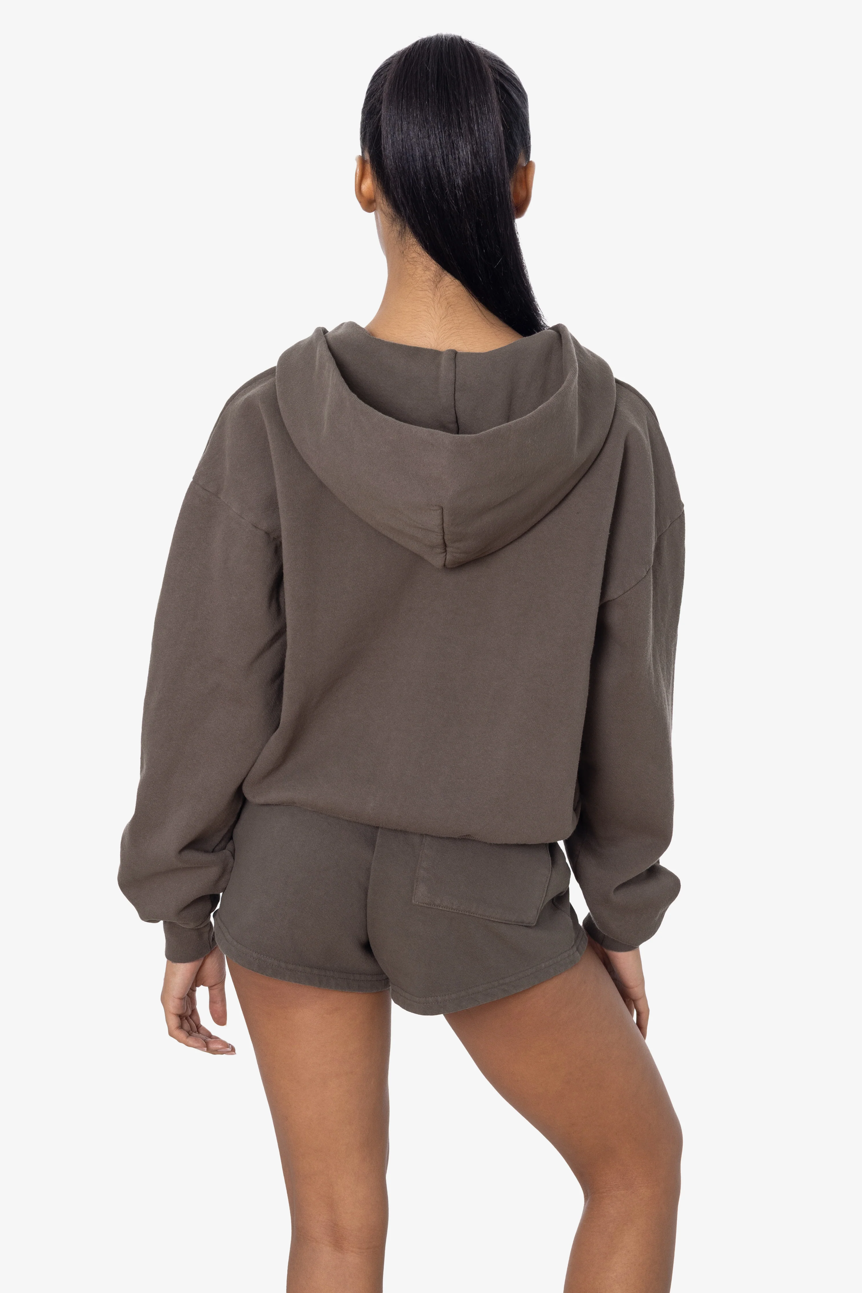 HF16 - Heavy Fleece Cropped Zip-Up Hoodie (Garment Dye) - Image 20