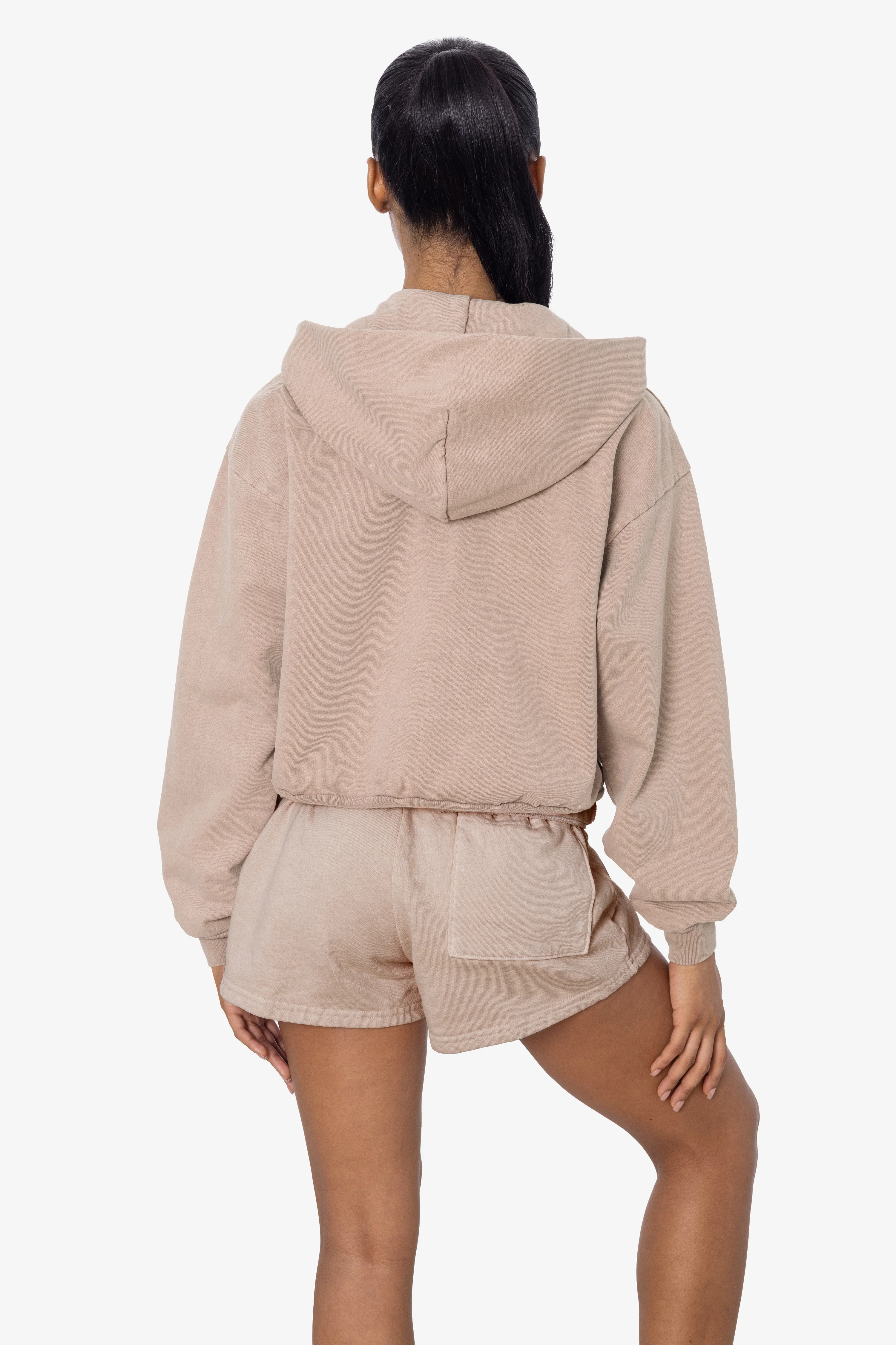 HF16 - Heavy Fleece Cropped Zip-Up Hoodie (Garment Dye) - Image 40