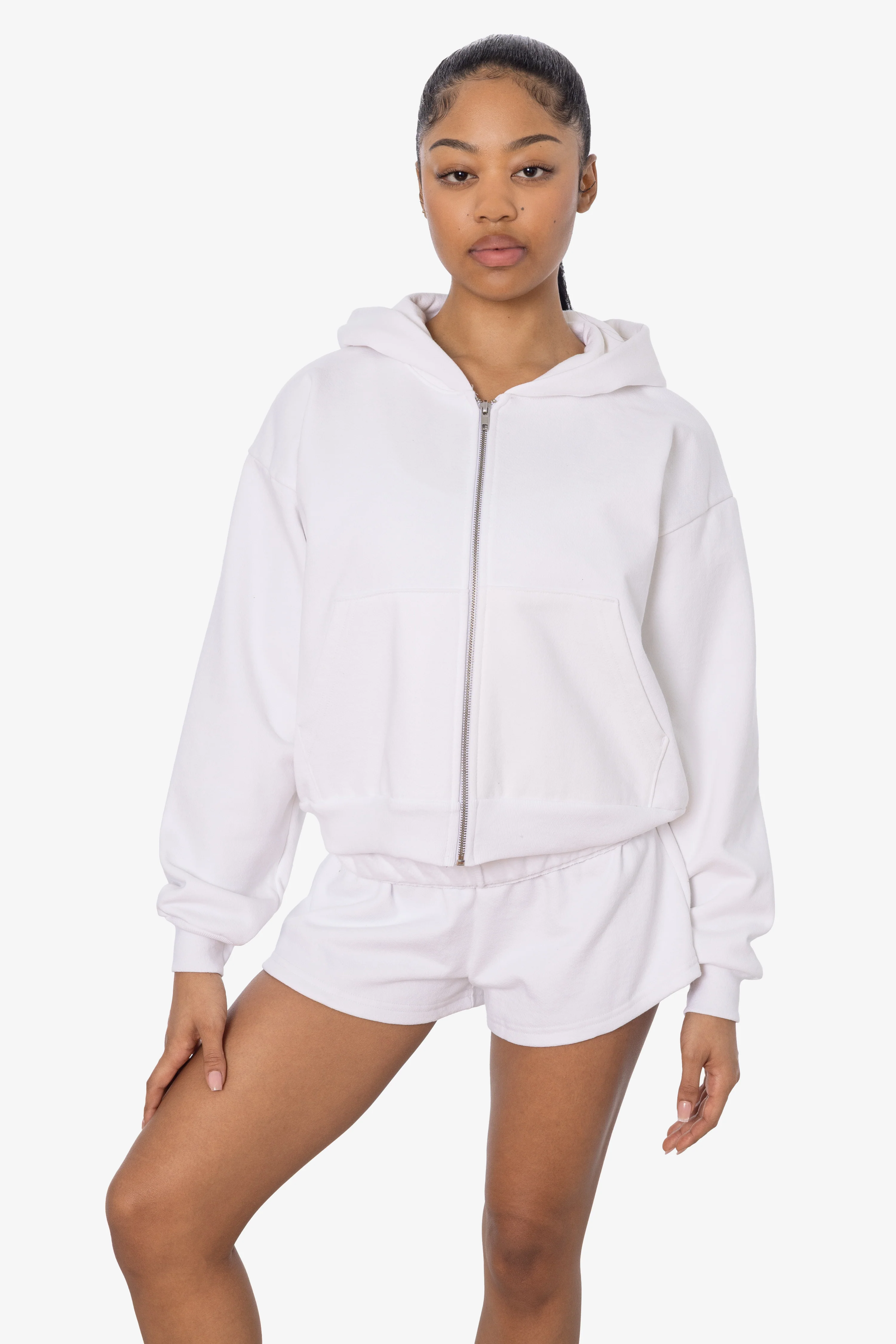 HF16 - Heavy Fleece Cropped Zip-Up Hoodie (Garment Dye) - Image 45
