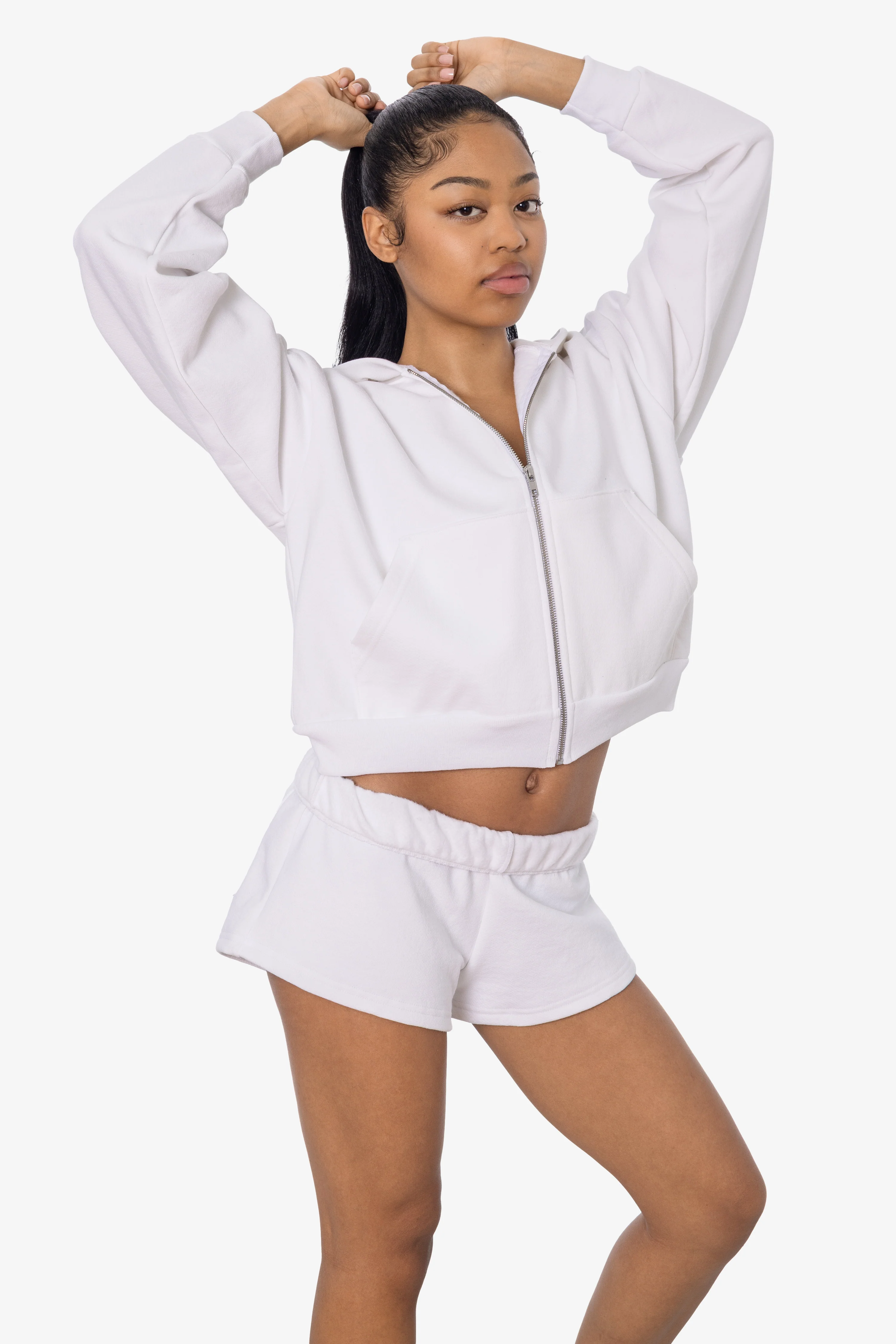 HF16 - Heavy Fleece Cropped Zip-Up Hoodie (Garment Dye) - Image 46