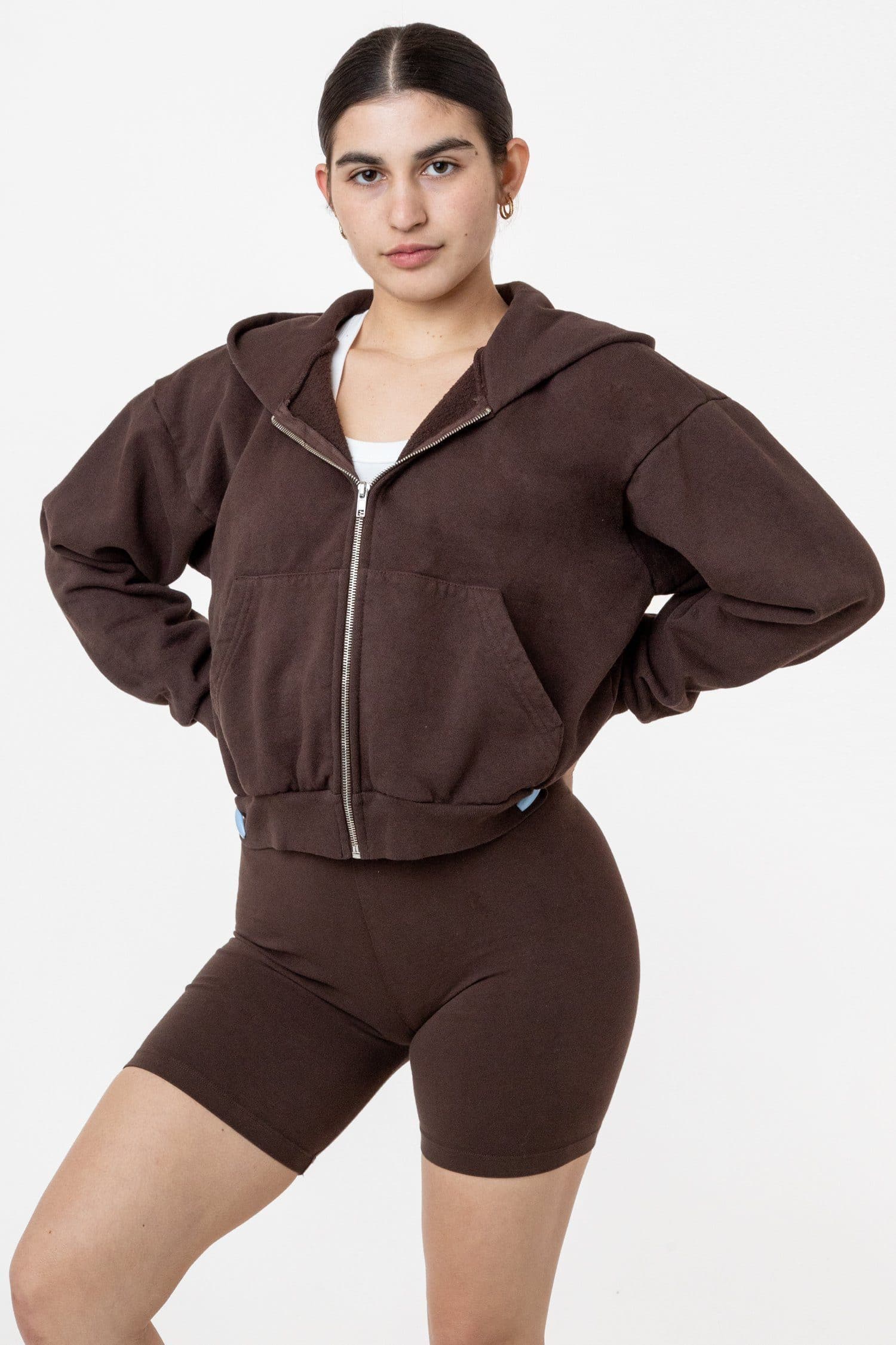 HF16 - Heavy Fleece Cropped Zip-Up Hoodie (Garment Dye) - Image 49