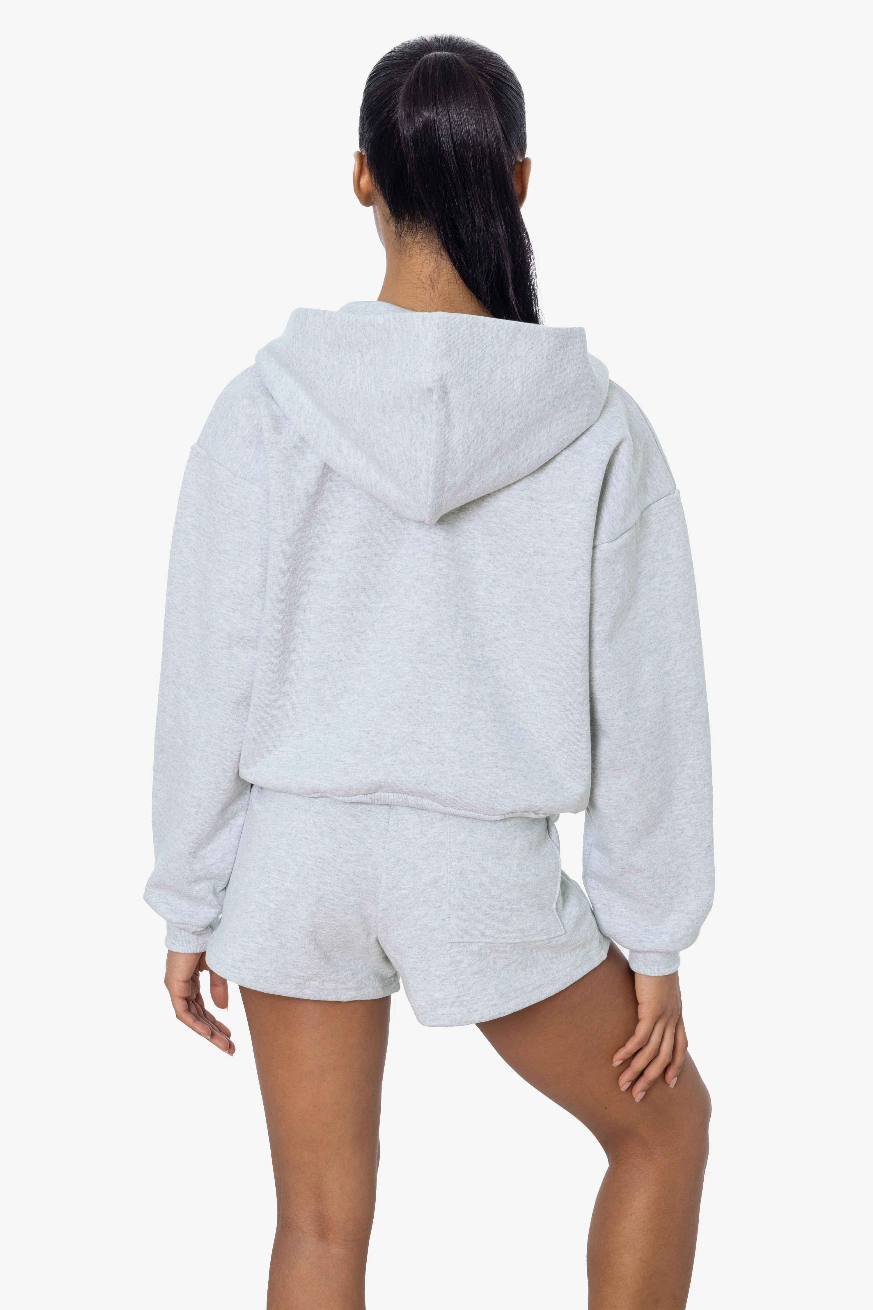HF16 - Heavy Fleece Cropped Zip-Up Hoodie (Garment Dye) - Image 6