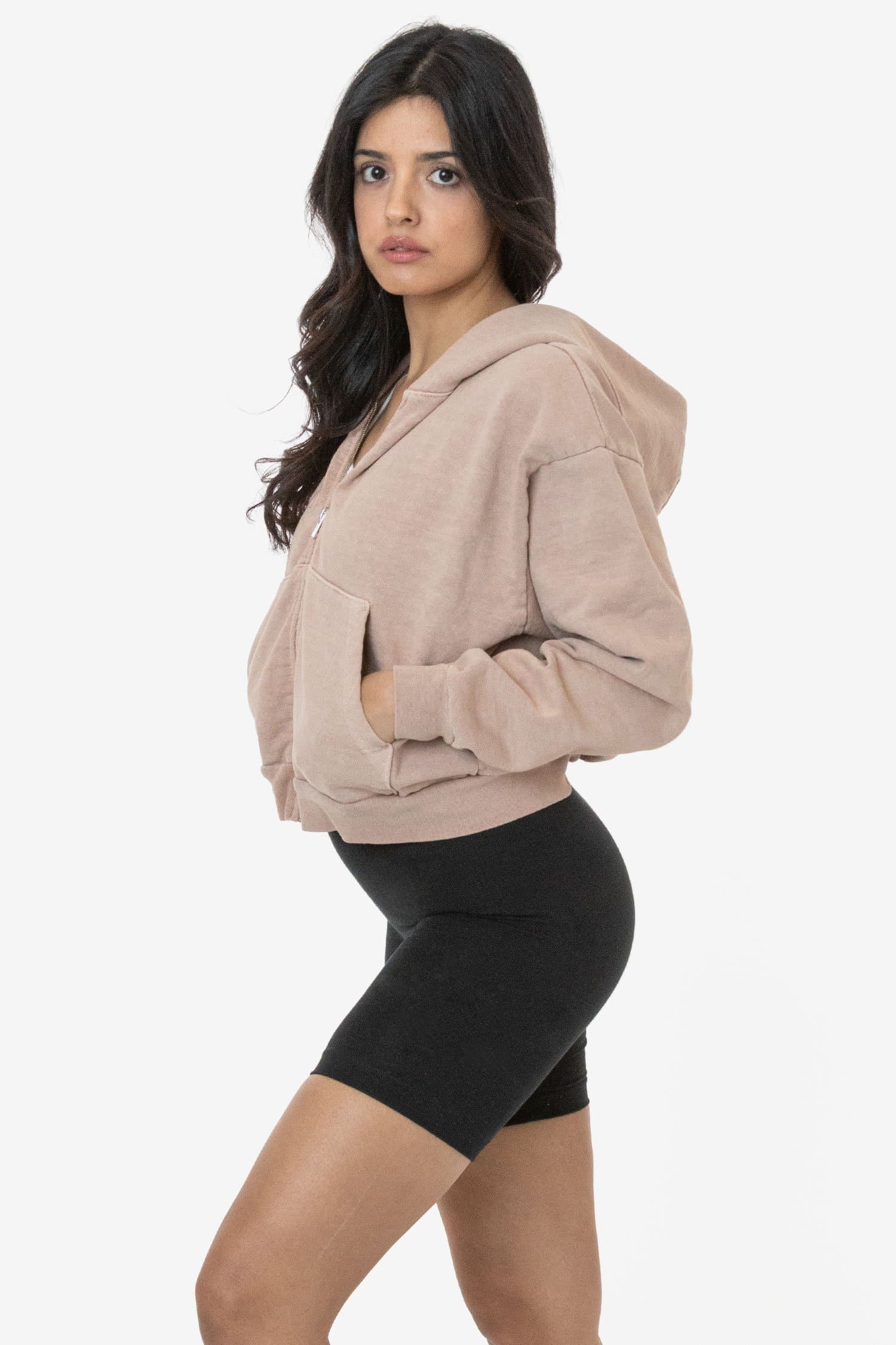 HF16 - Heavy Fleece Cropped Zip-Up Hoodie (Garment Dye) - Image 66