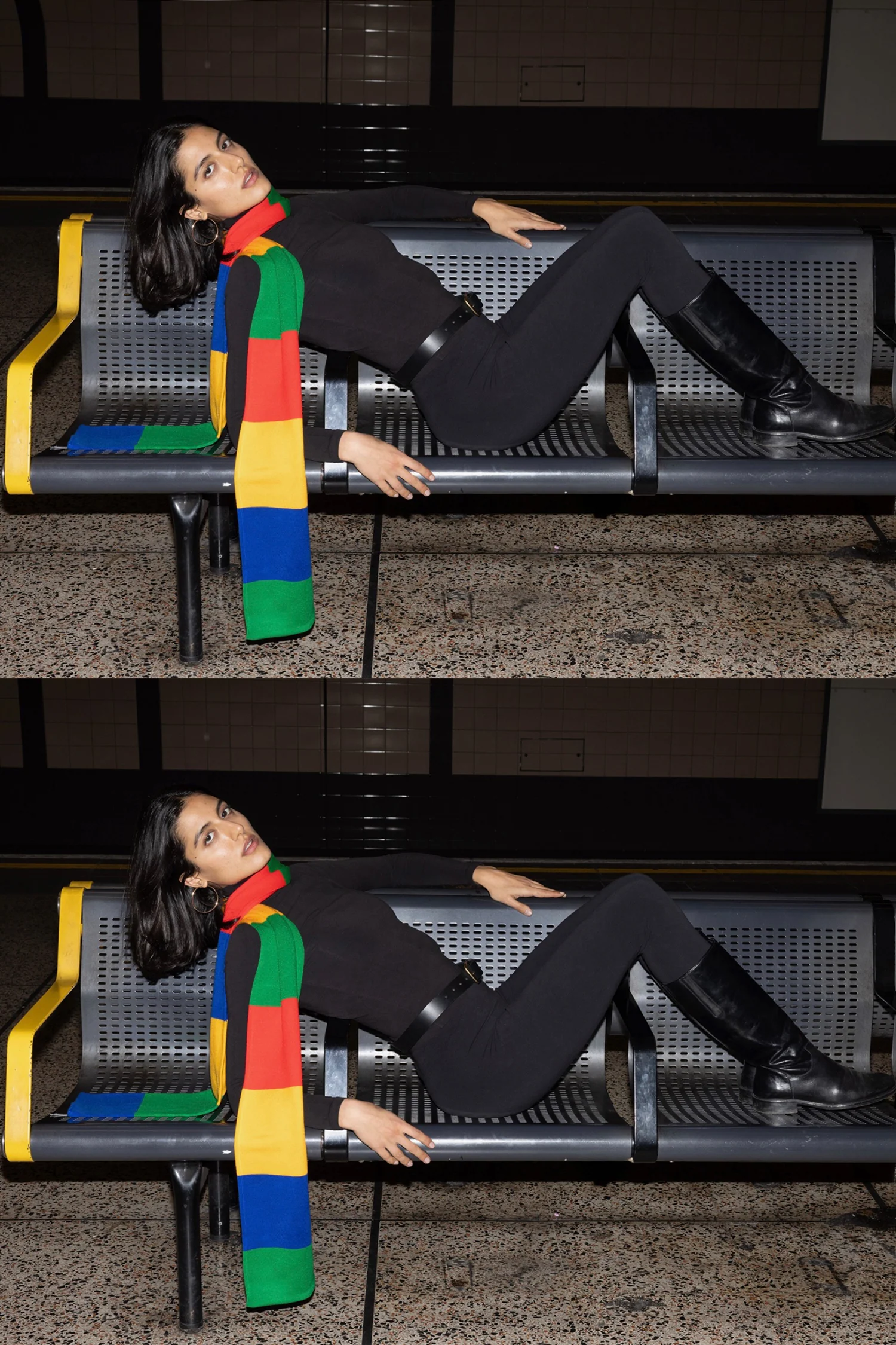 JQSCARF34 - Color Block Scarf