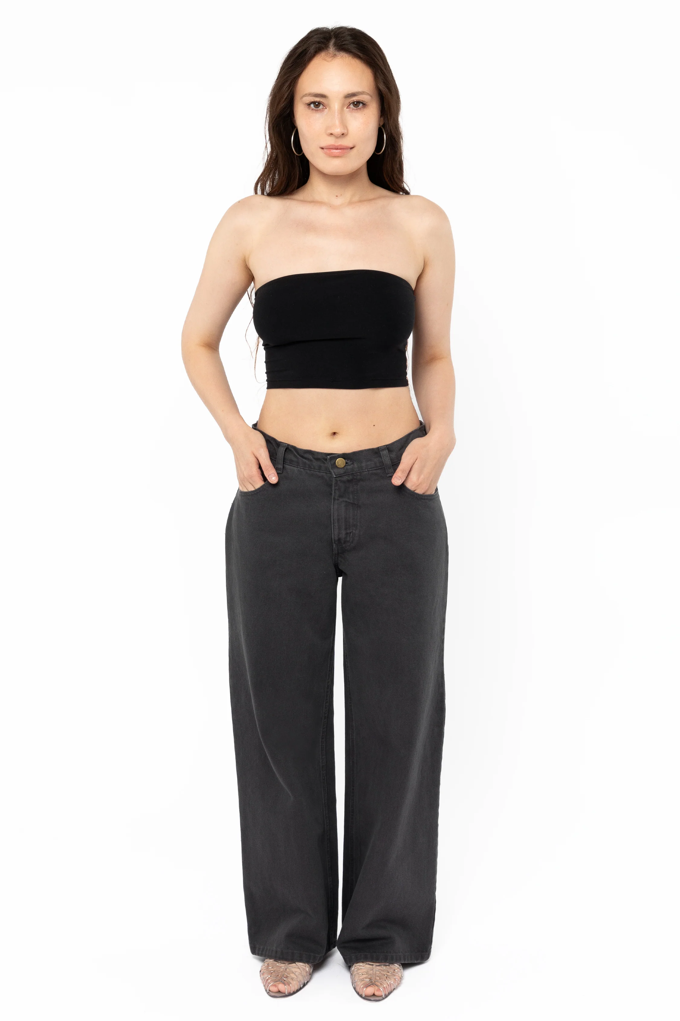 RBDW401GD - 12 oz Bull Denim Mid Rise Wide Leg Jeans - Image 11