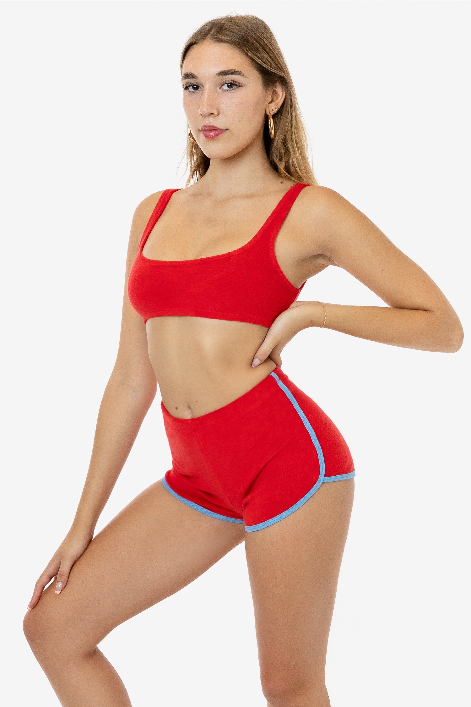 RLT3005 - Loop Terry Squareneck Bra Top - Image 11