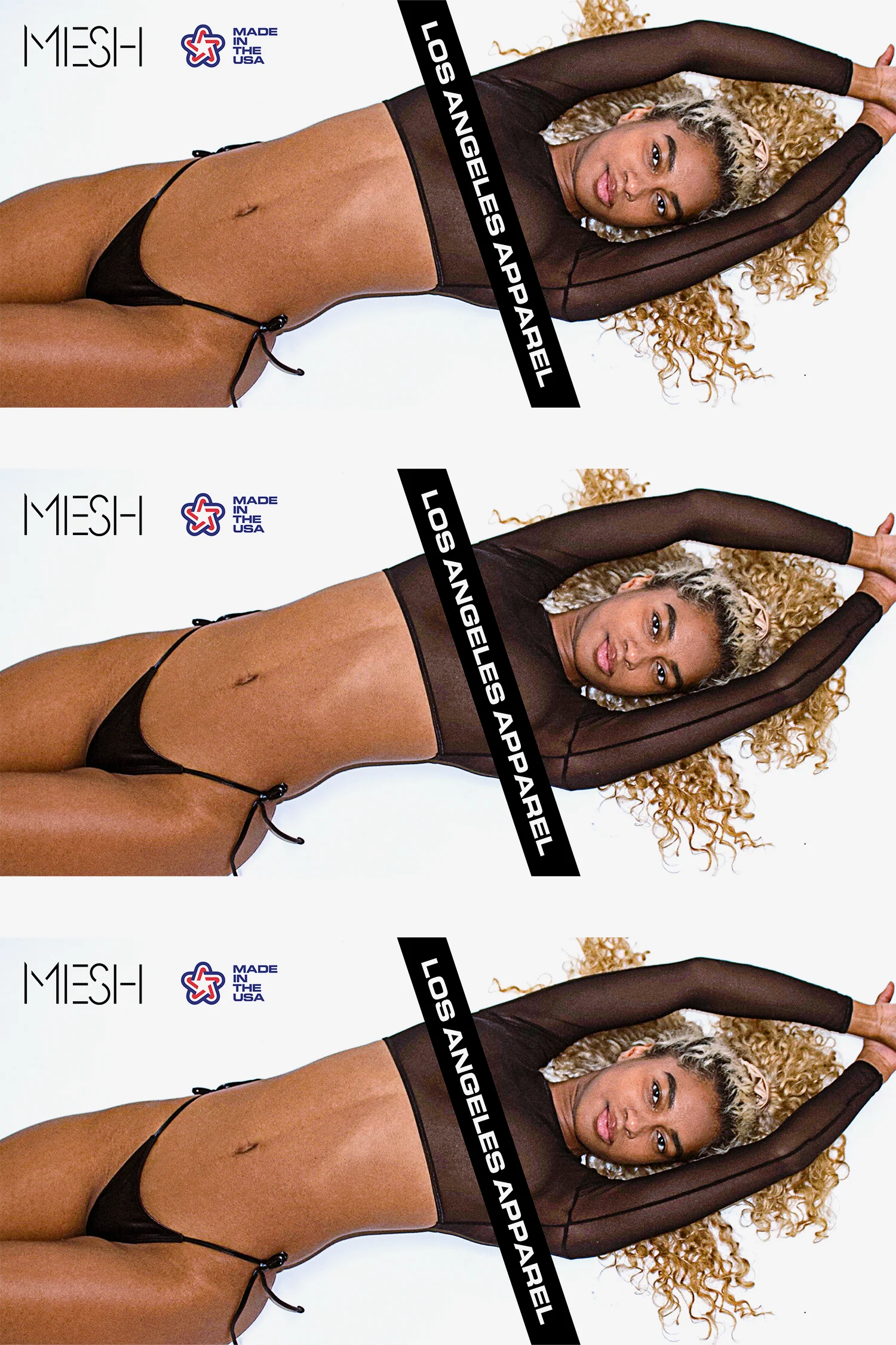 RNS079 - Micro Mesh Long Sleeve Crop Top - Image 2