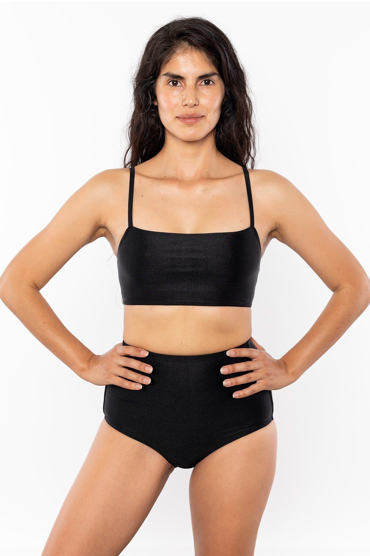 RNT075 - The Monochromatic Minimalist Crop Swim Top - Image 2