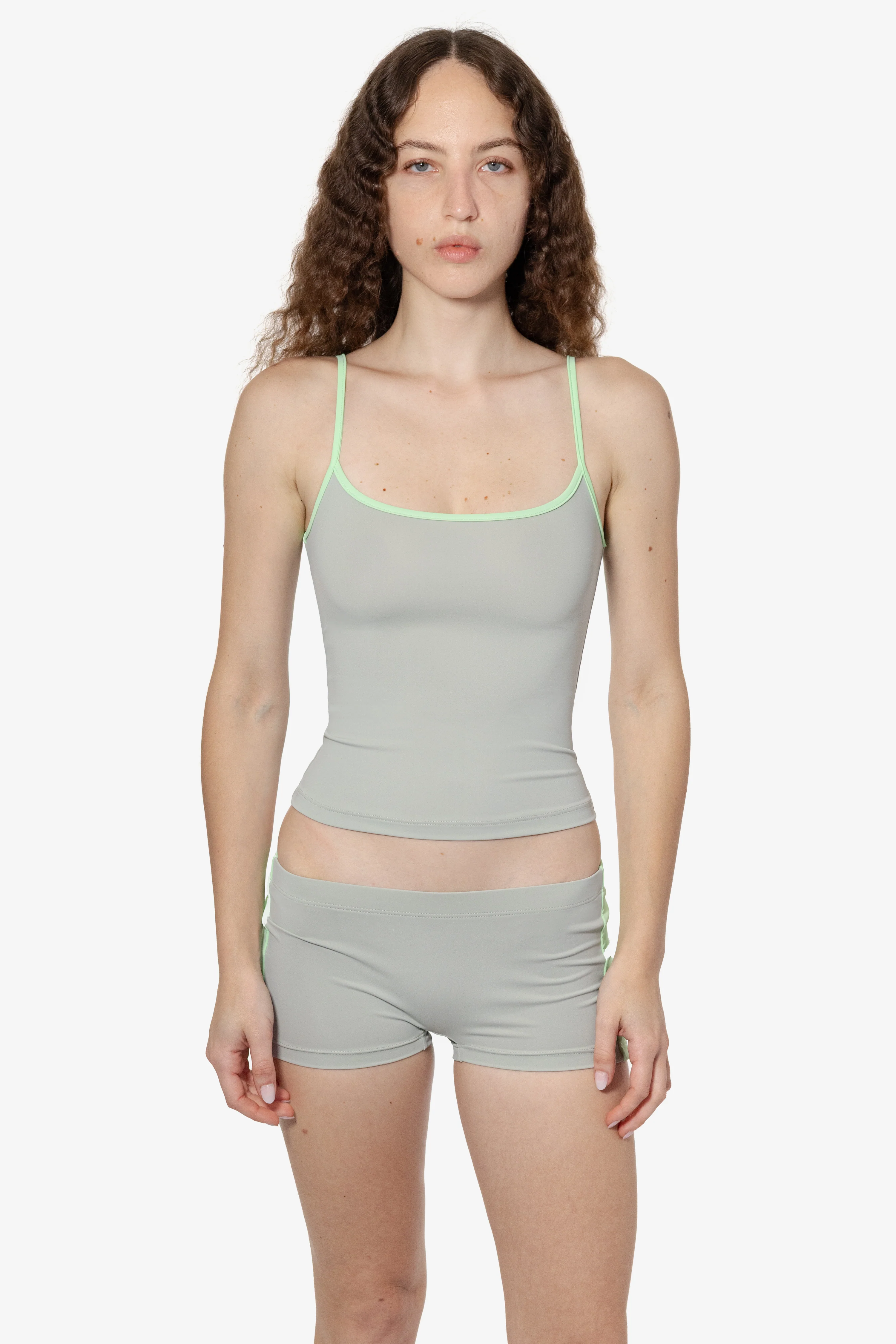 RNT531 - Nylon Tricot Contrast Spaghetti Tank - Image 5