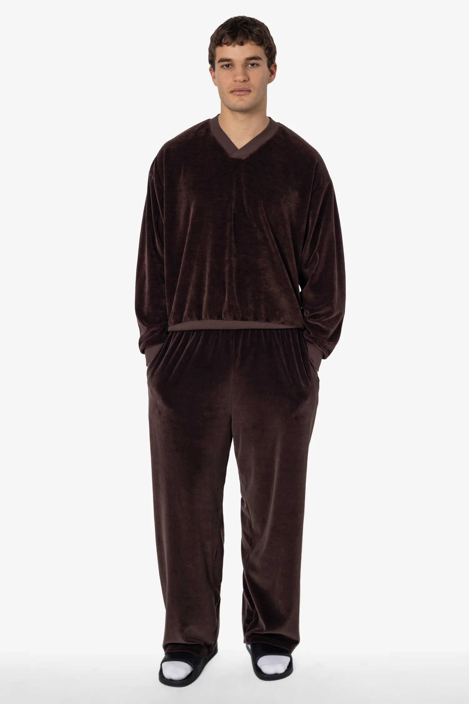 VLR445GD - Garment Dye Velour Open Bottom Sweatpants - Image 12